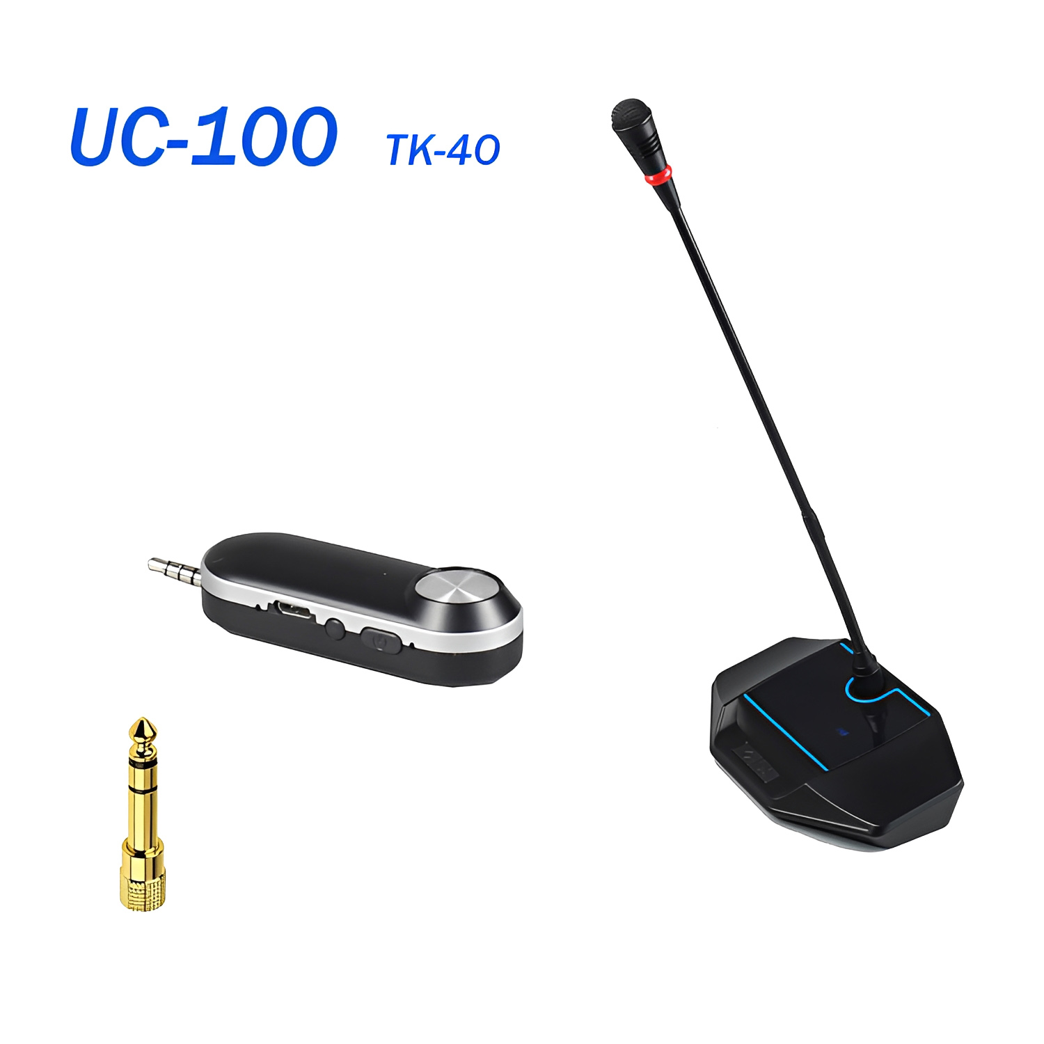 ELEGAUDIO UC-100 TK-40 dual-channel UHF wireless microphone system