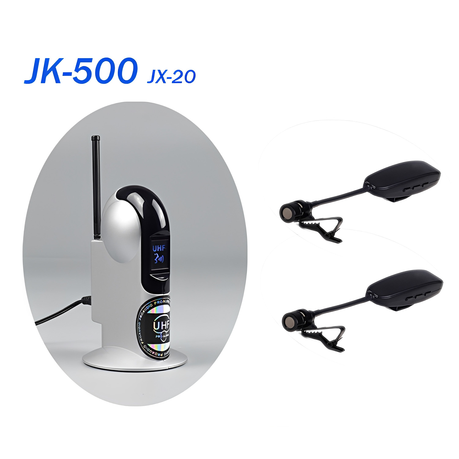 ELEGAUDIO JK500 JX-20 dual-channel UHF wireless microphone system