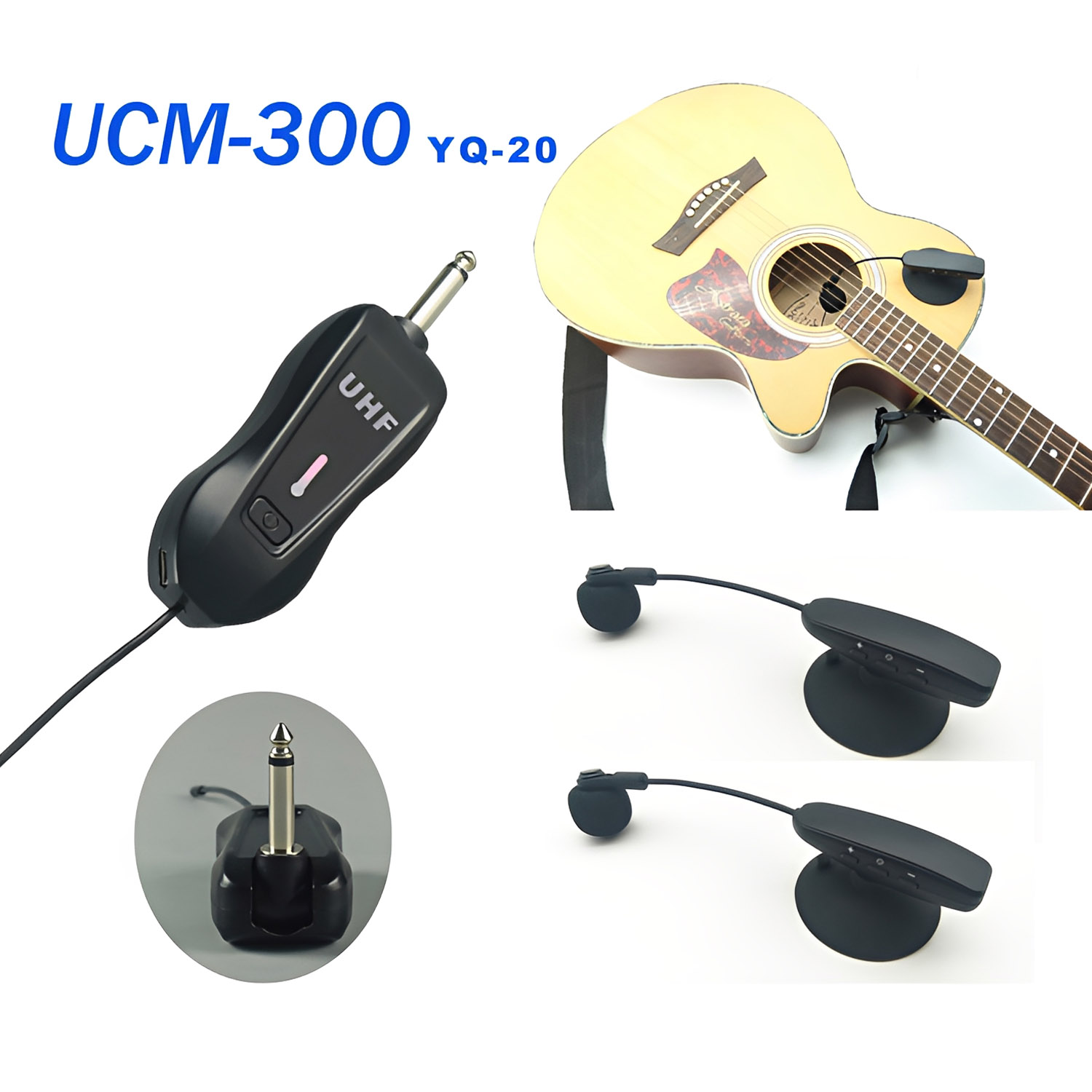 ELEGAUDIO UCM-300 YQ-20 dual-channel UHF wireless microphone system