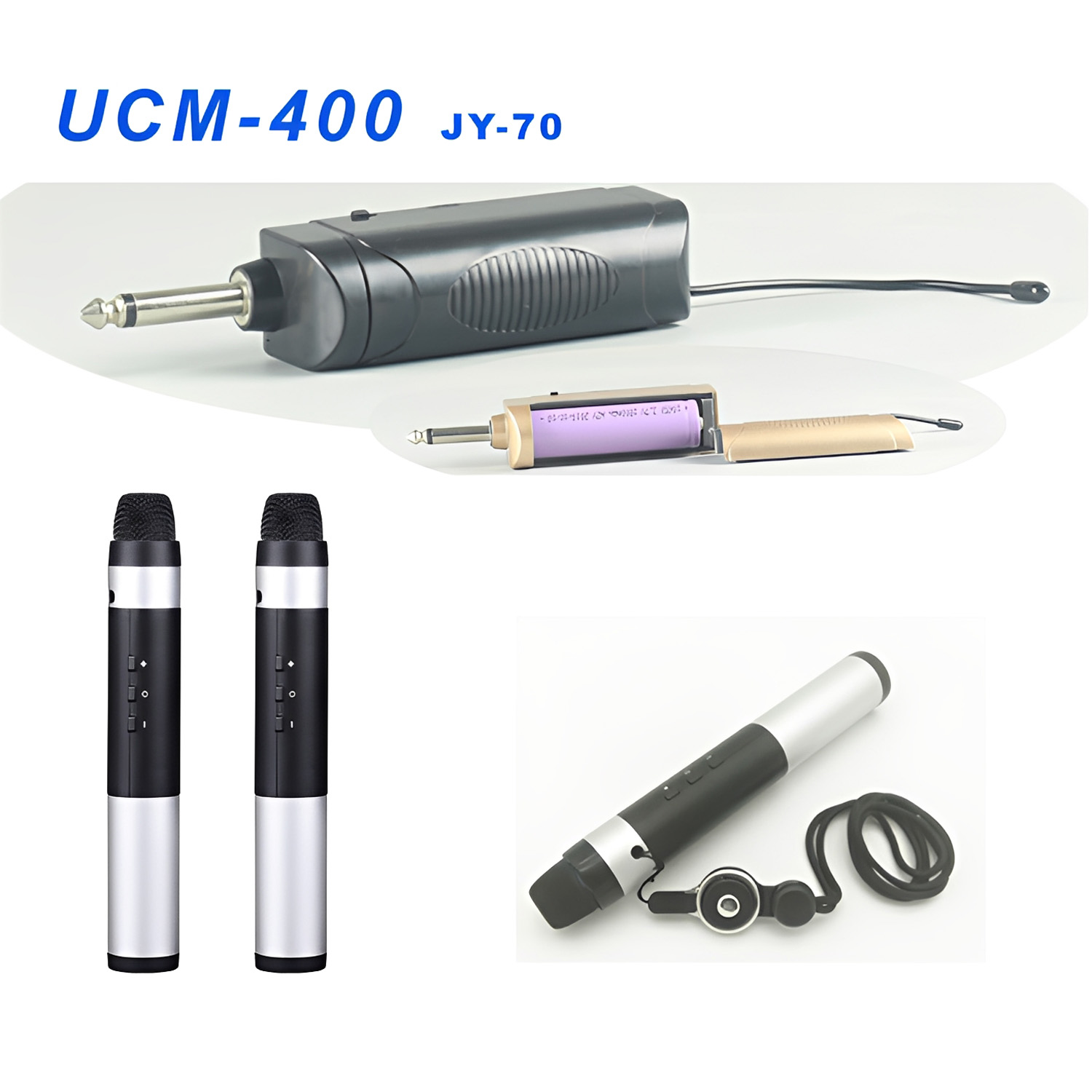 ELEGAUDIO UCM-300/UCM-400 JY-70 dual-channel UHF education microphone system