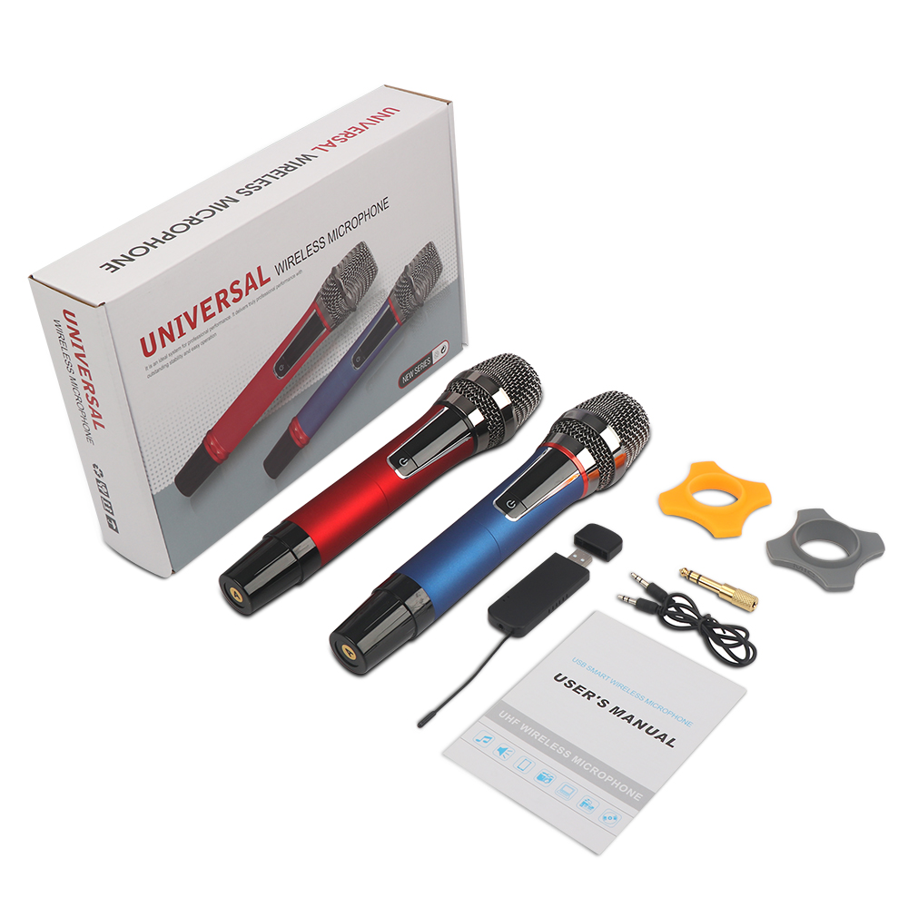 ELEGAUDIO USB-102 2-channel UHF wireless handheld microphone system
