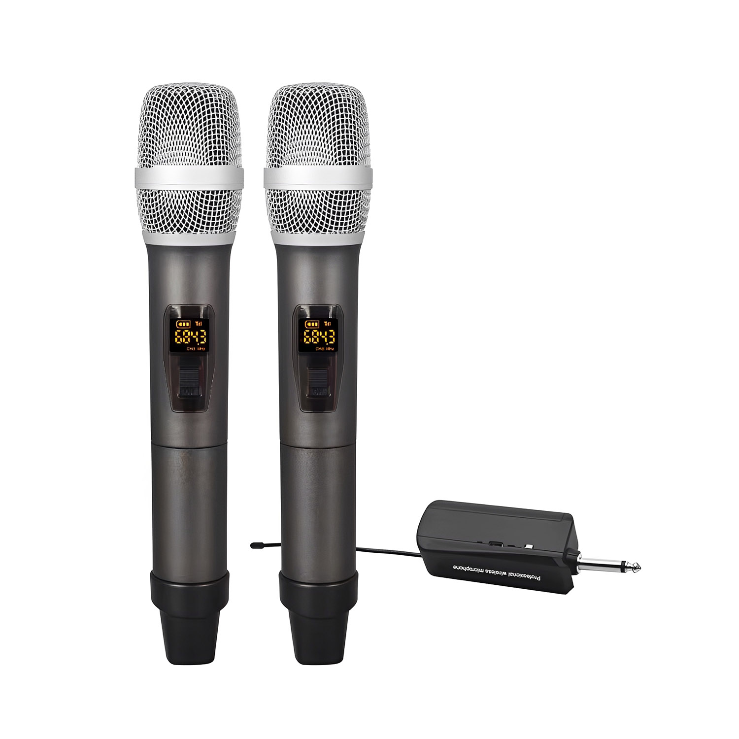 ELEGAUDIO MK202 dual-channel UHF wireless handheld microphone system