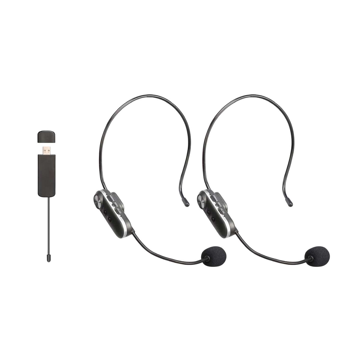 USB-102H 2 Channels UHF Universal Wireless Microphone Headset