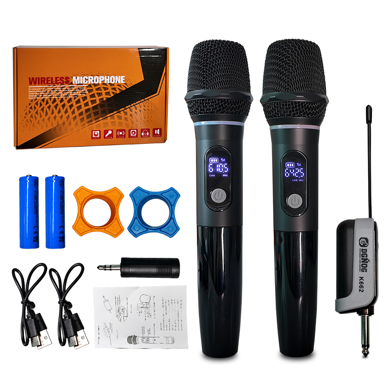 ELEGAUDIO YX-296U 2-channel rechargeable UHF wireless microphone system