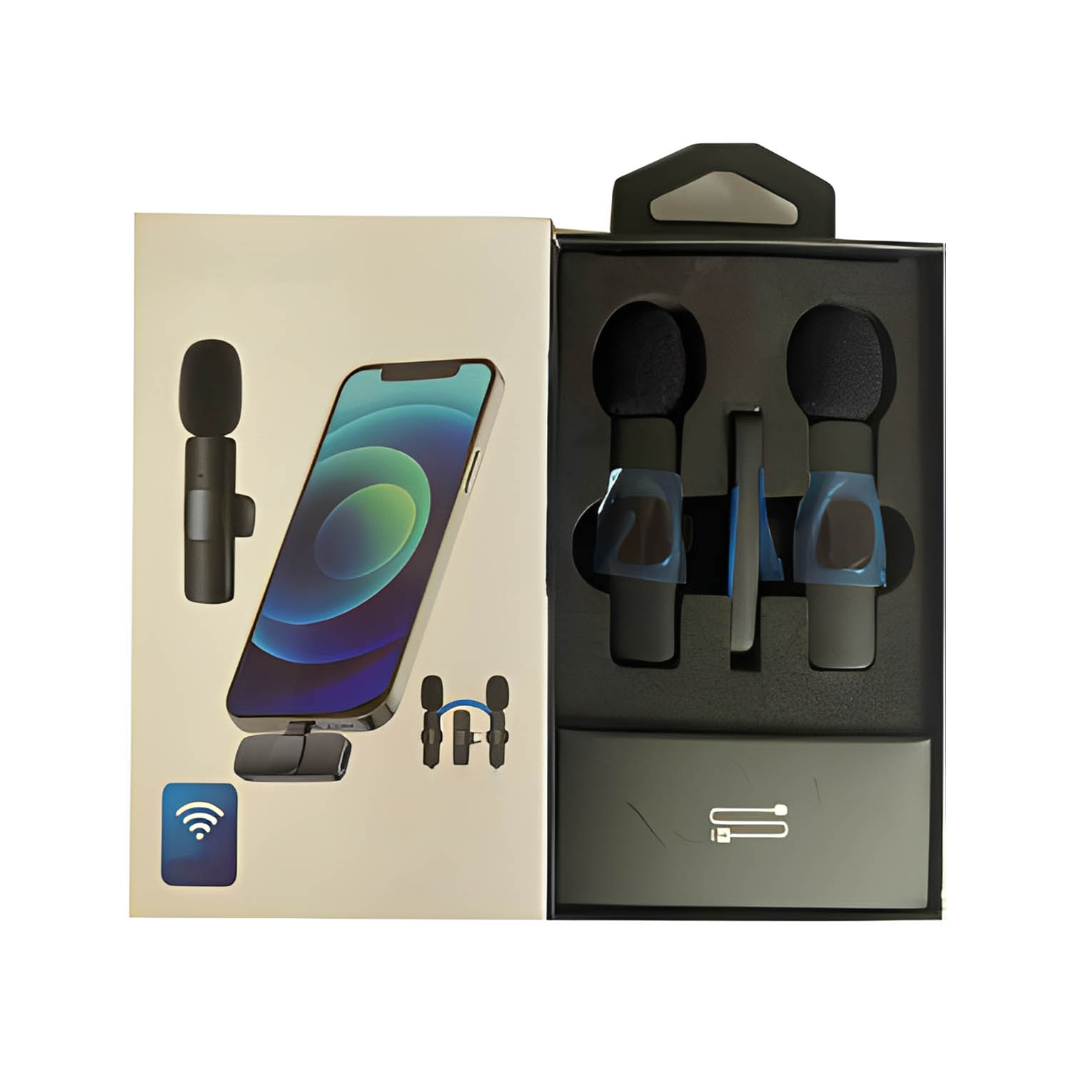 ELEGAUDIO K1 dual wireless lavalier microphone system