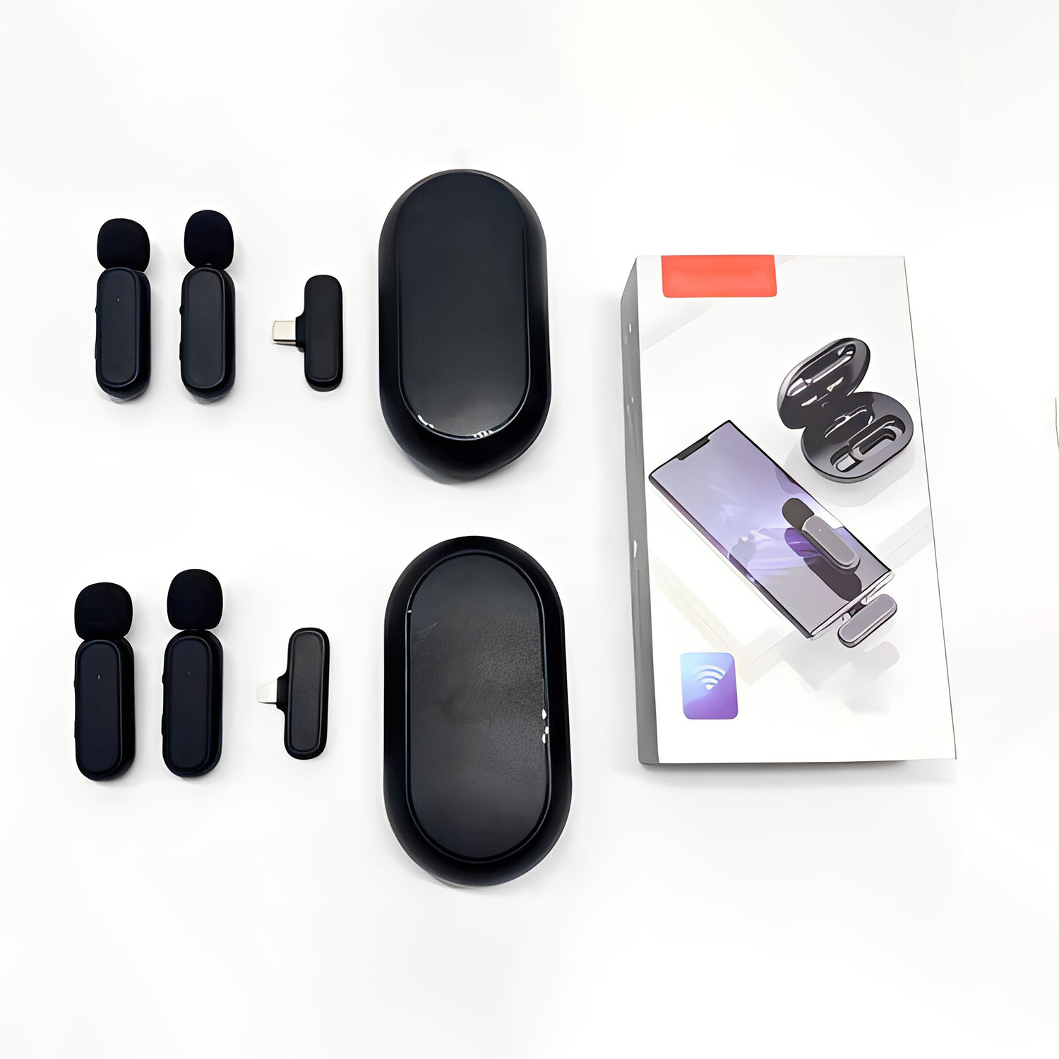 ELEGAUDIO K61 dual wireless lavalier microphone system