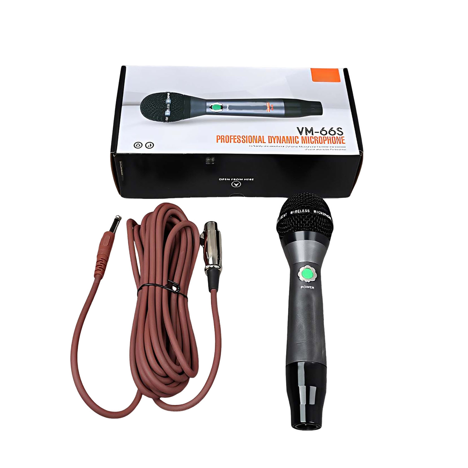 ELEGAUDIO VM-66S supercardioid wired dynamic vocal microphone view 1