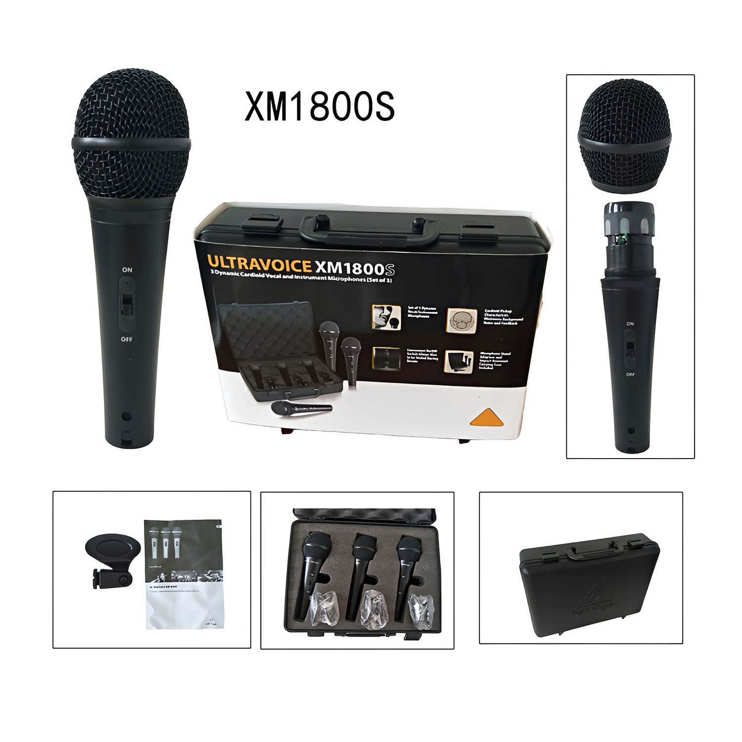 XM1800S three-pack supercardioid handheld dynamic microphones view 4