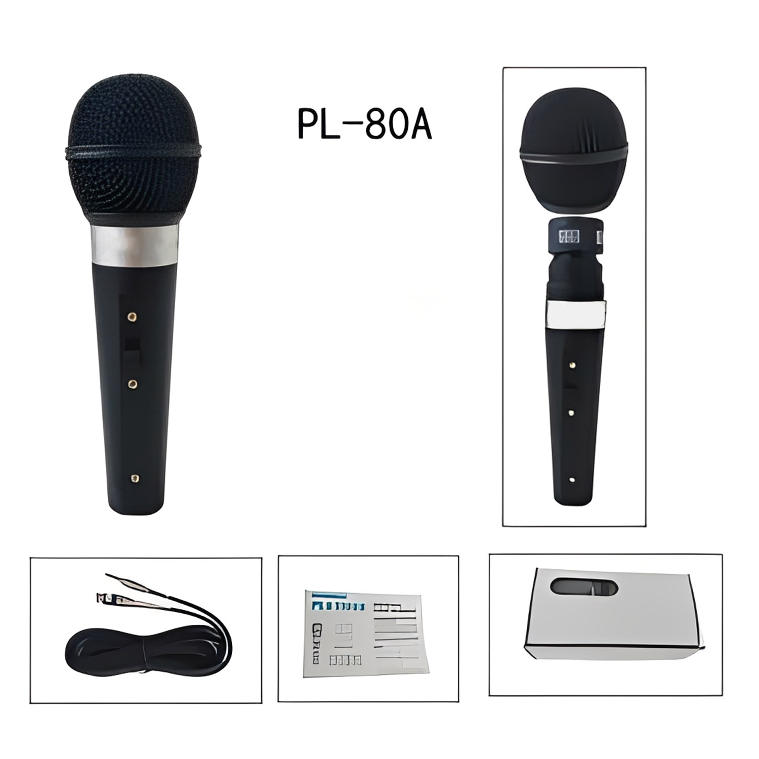 ELEGAUDIO PL-80A supercardioid wired dynamic vocal microphone view 2