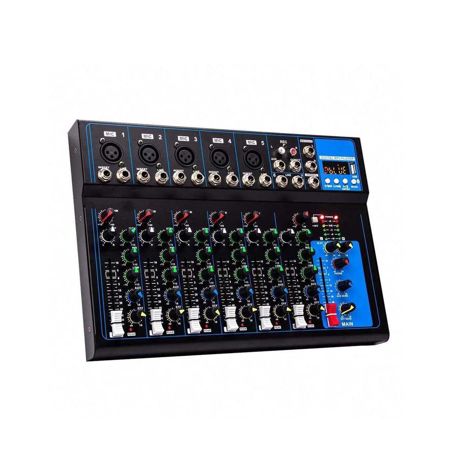 ELEGAUDIO F7 7-channel professional audio mixer view 4
