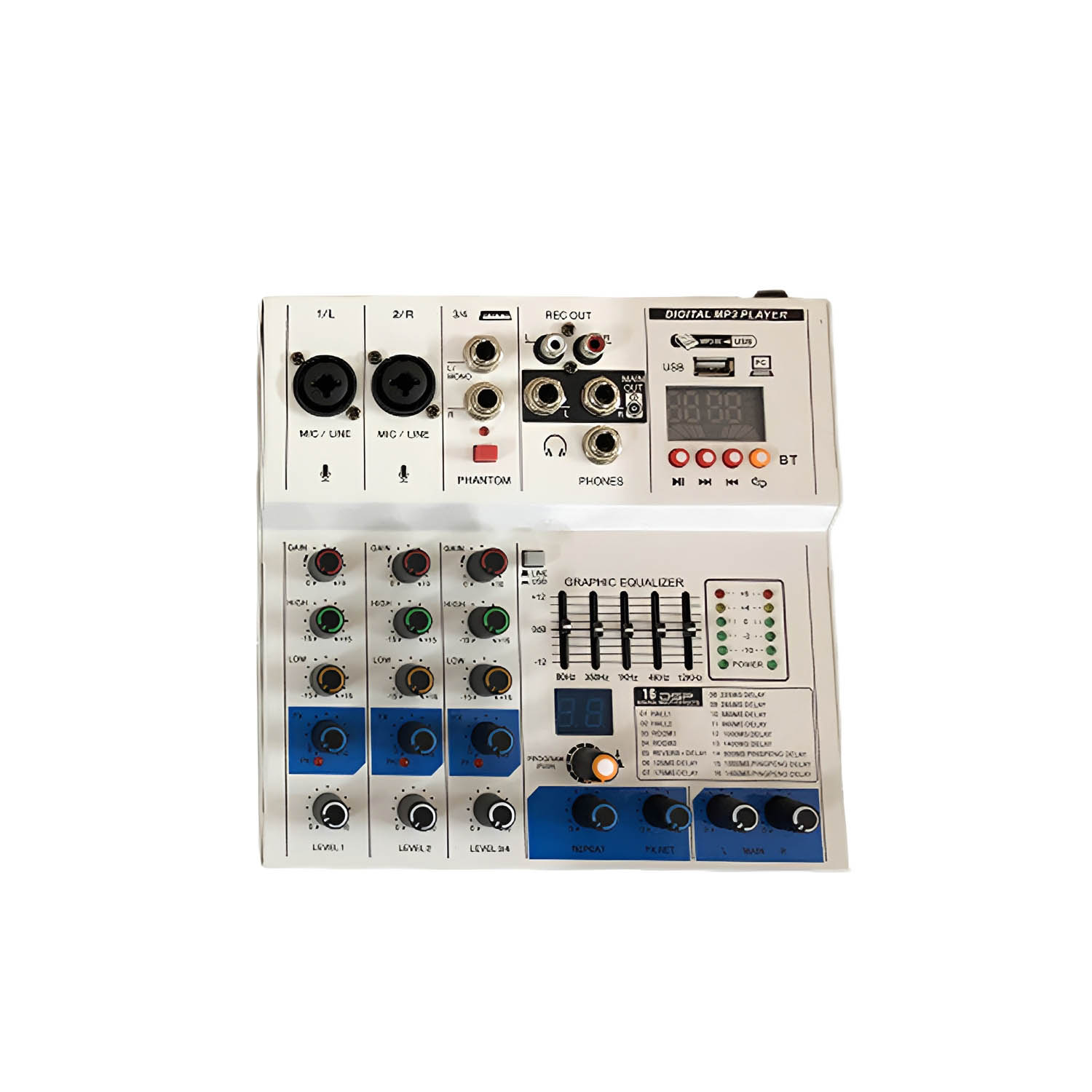 ELEGAUDIO GL-4USB four-channel USB Bluetooth mixer view 2