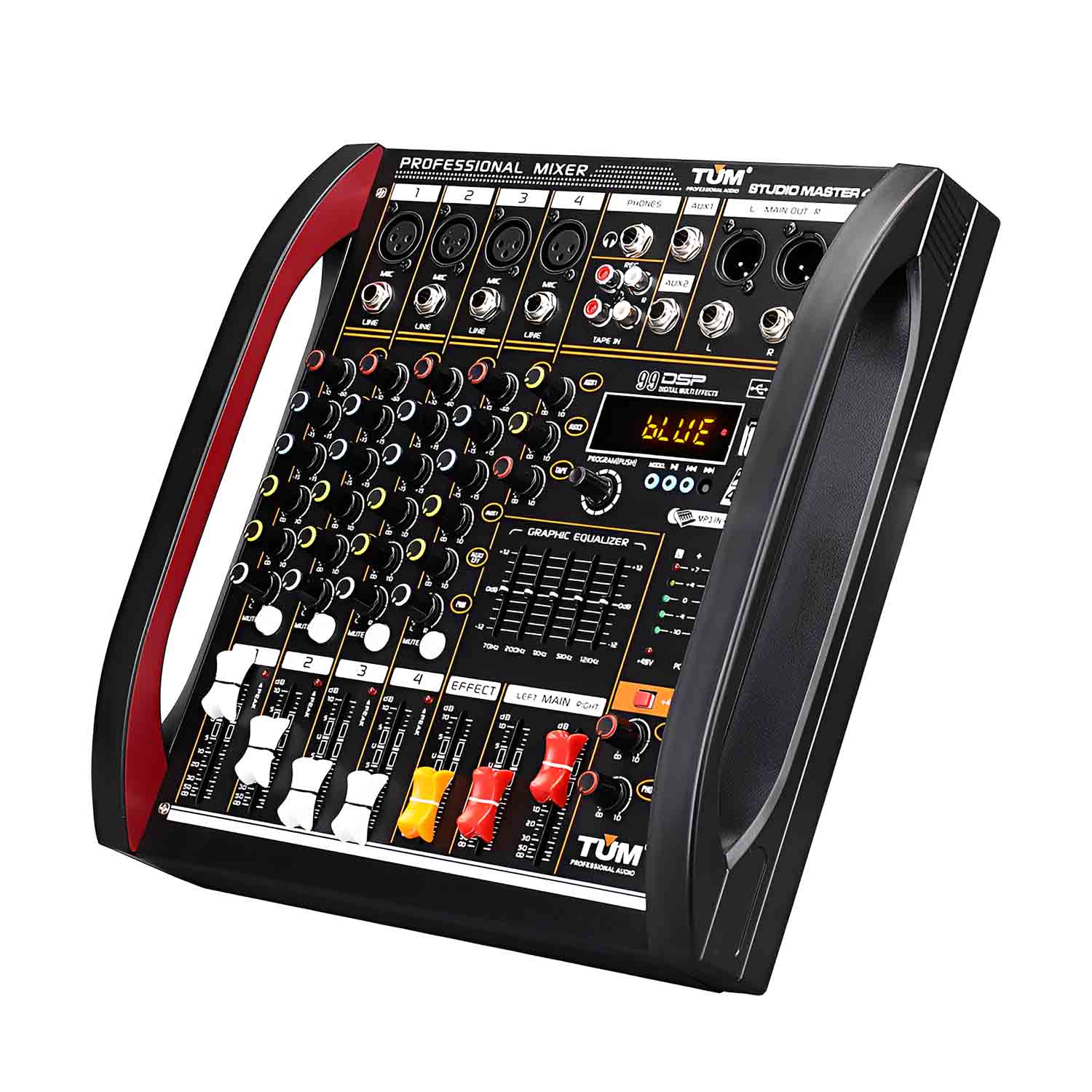 ELEGAUDIO M4-4 4-channel dual-DSP audio mixer view 2