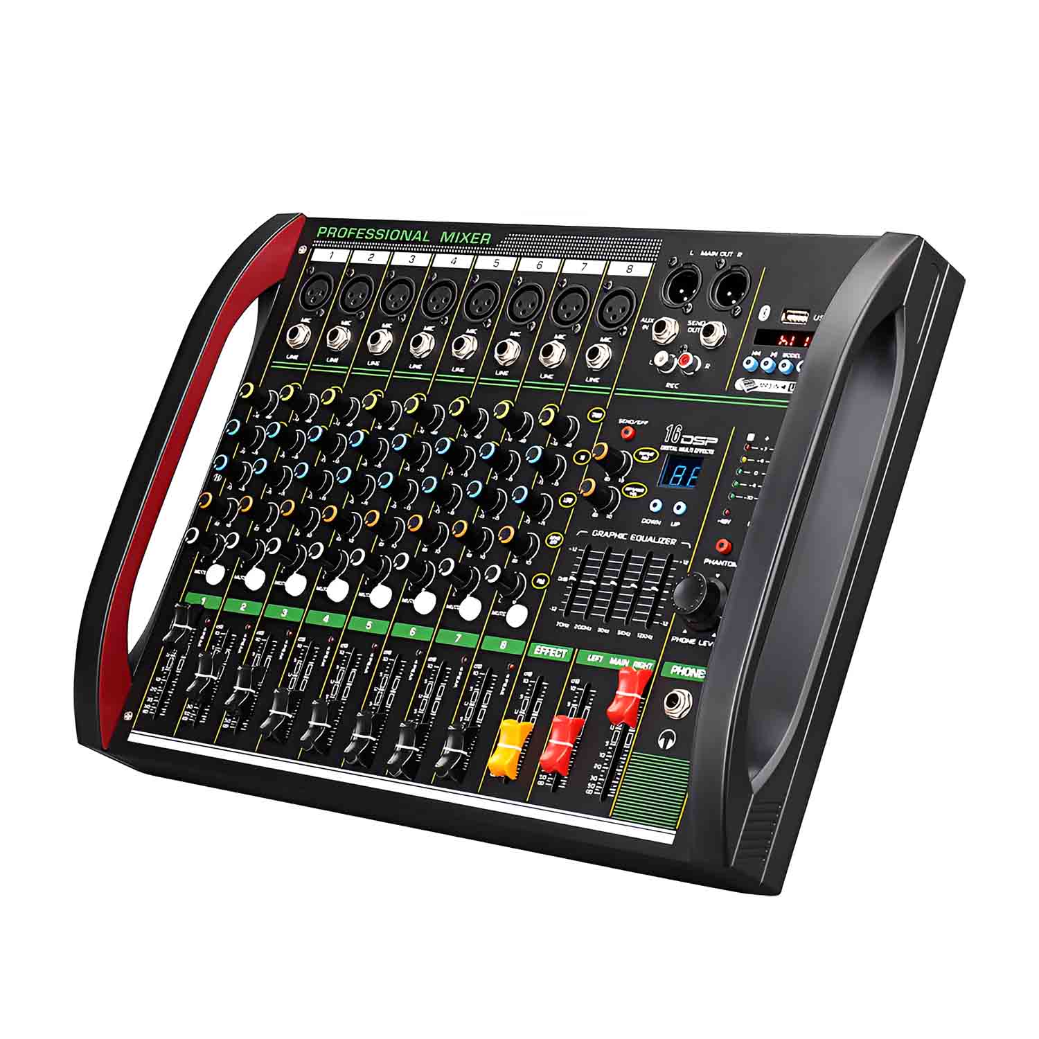 ELEGAUDIO M8 8-channel dual-DSP audio mixer view 2