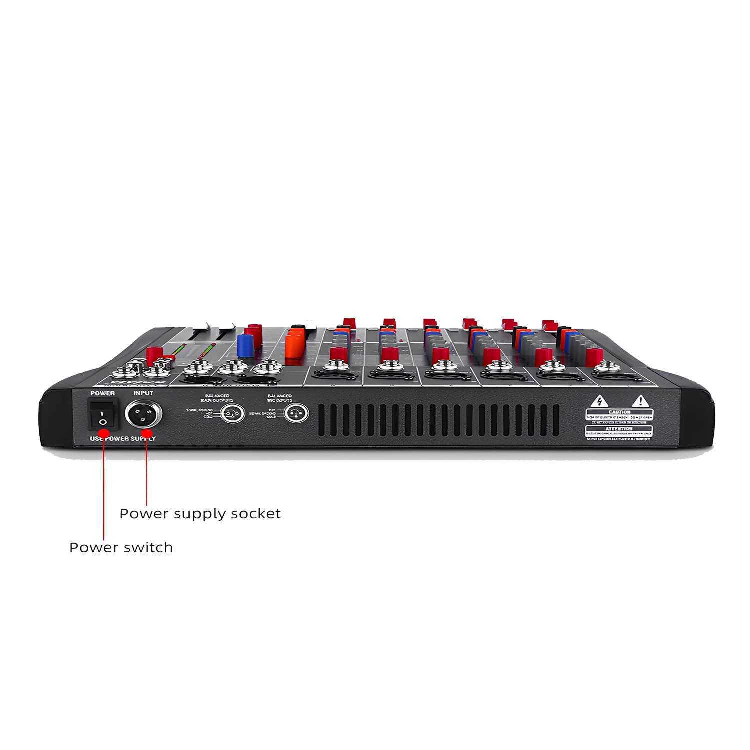 ELEGAUDIO CT6 6-channel professional analog mixer view 4