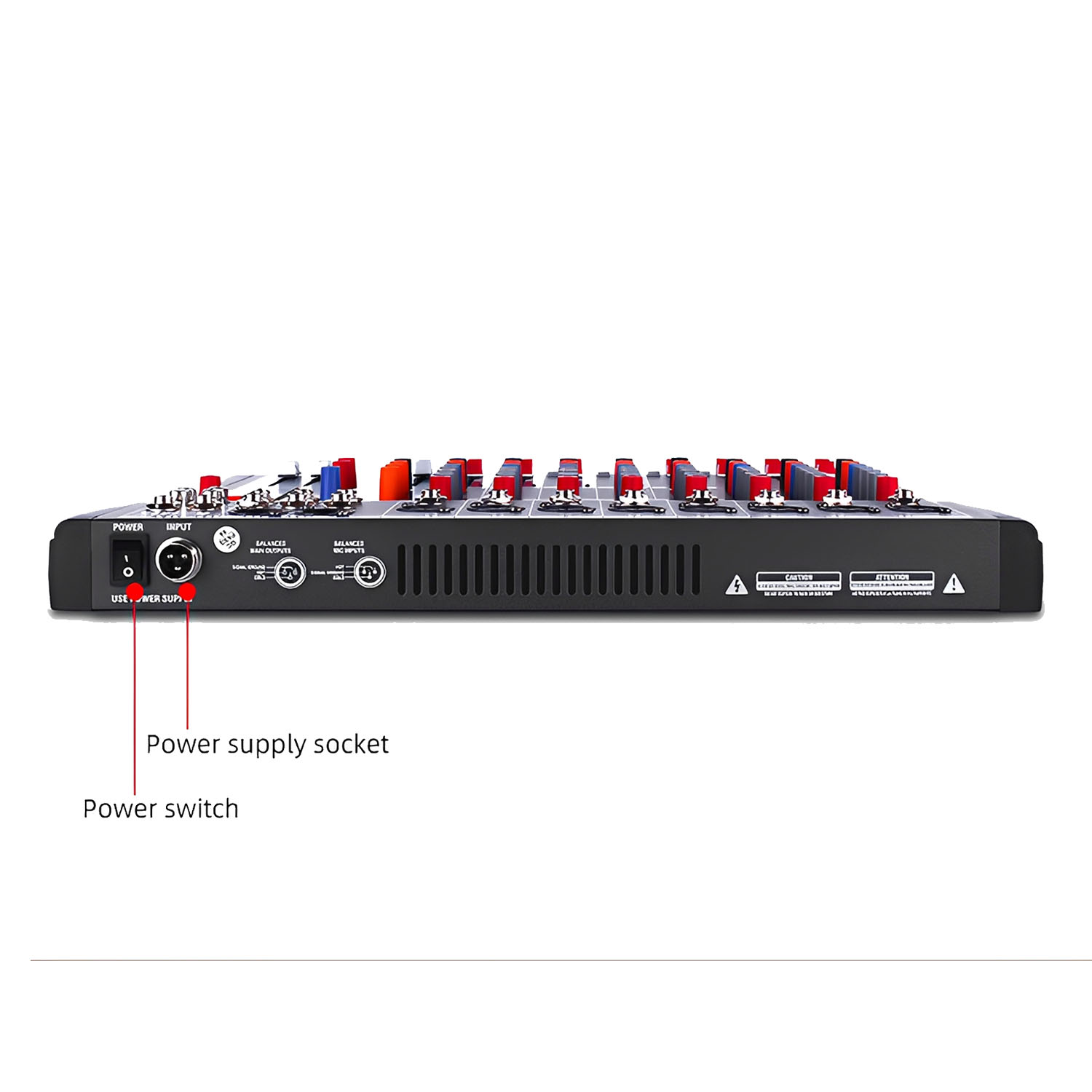ELEGAUDIO CT8 8-channel professional analog mixer view 4