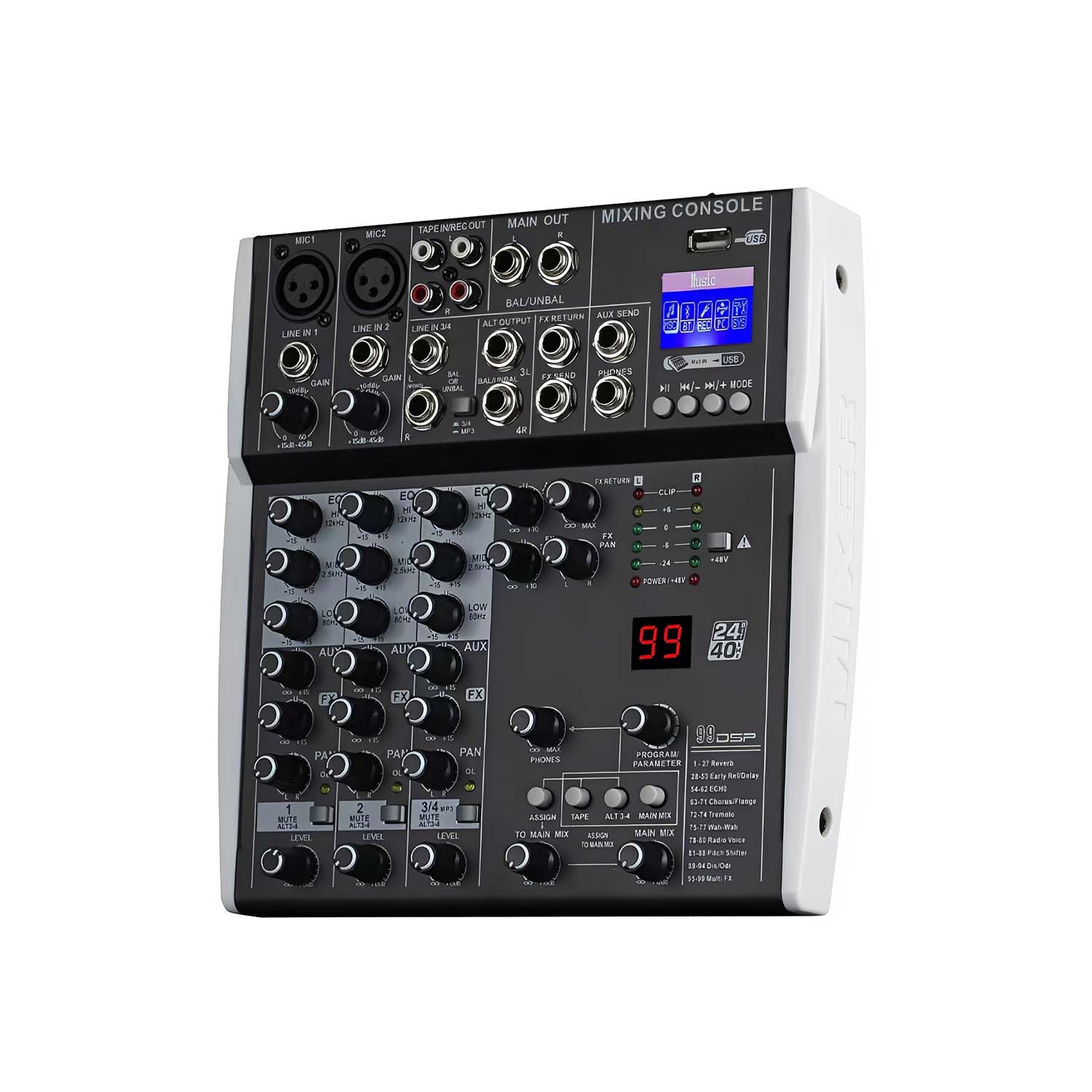 ELEGAUDIO BL-702 professional USB recording mixer view 1