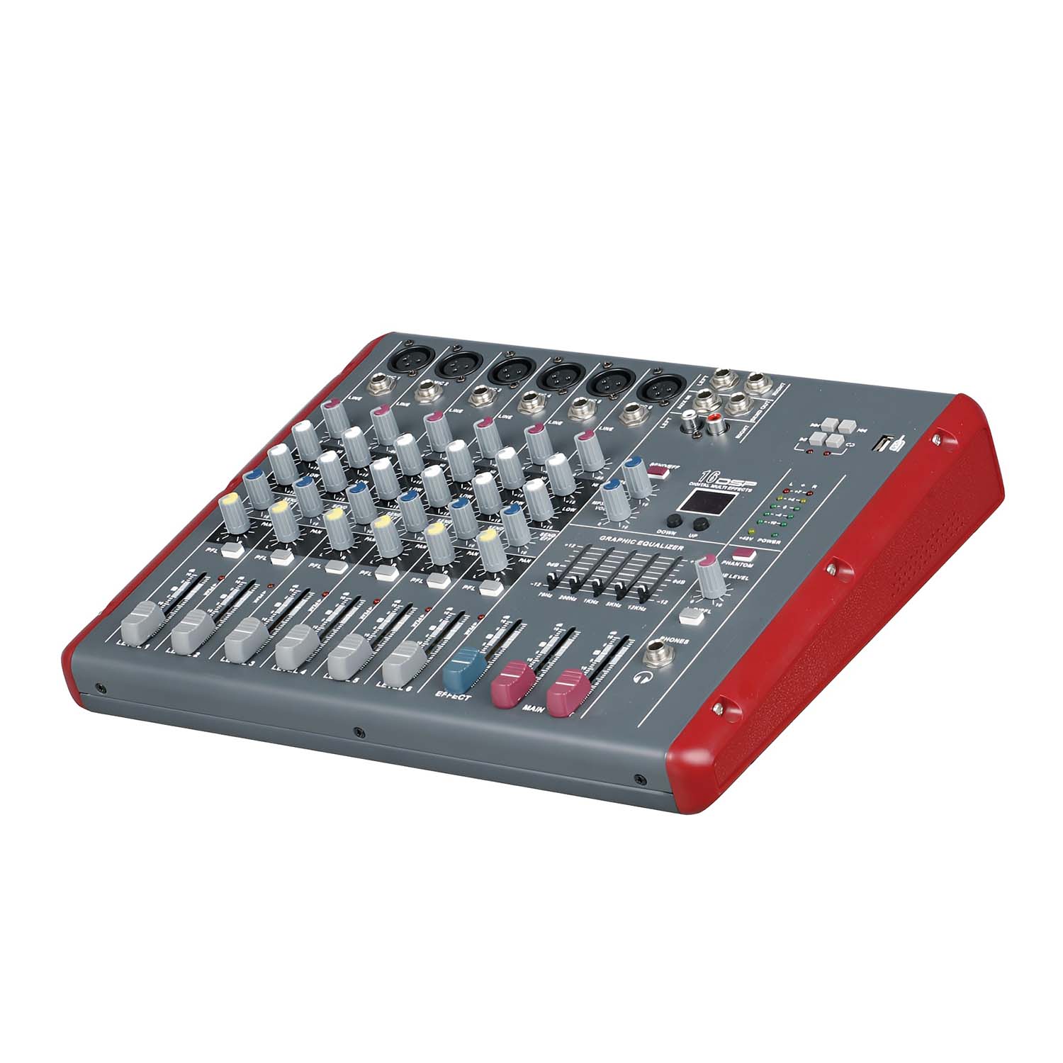ELEGAUDIO PMX-402 4-channel powered audio mixer view 2