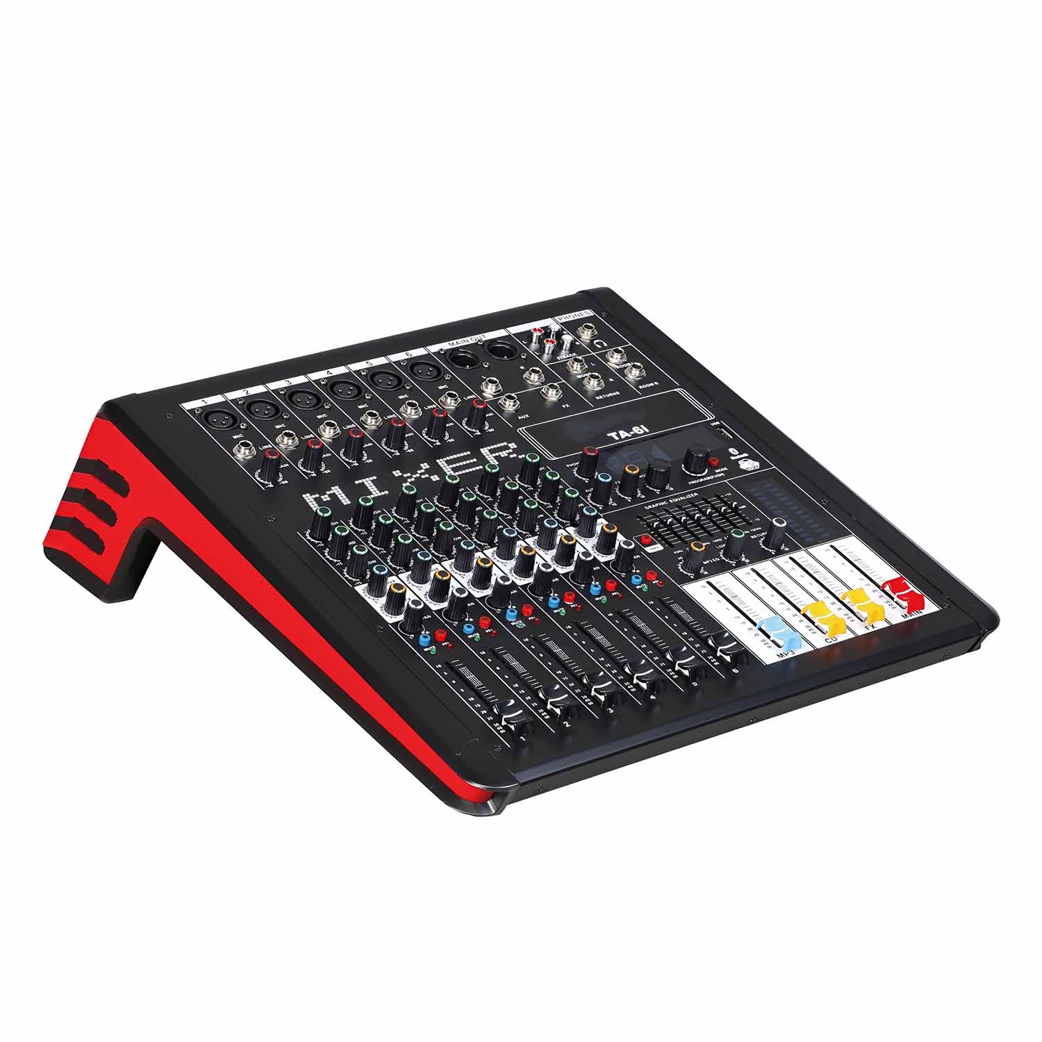 ELEGAUDIO TA-8i 8-channel powered mixing console view 3