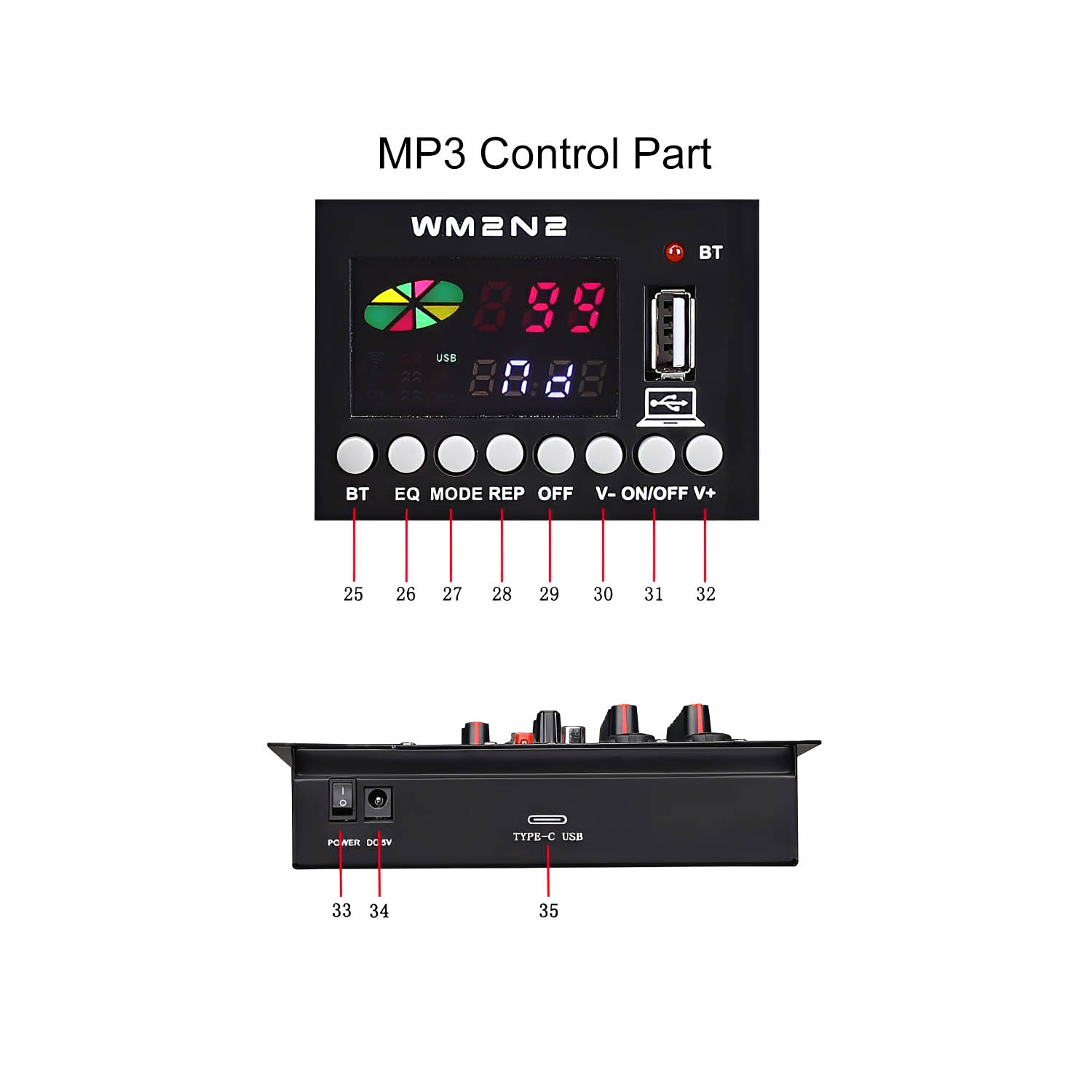 ELEGAUDIO EC-04 four-channel USB-C live streaming mixer view 3