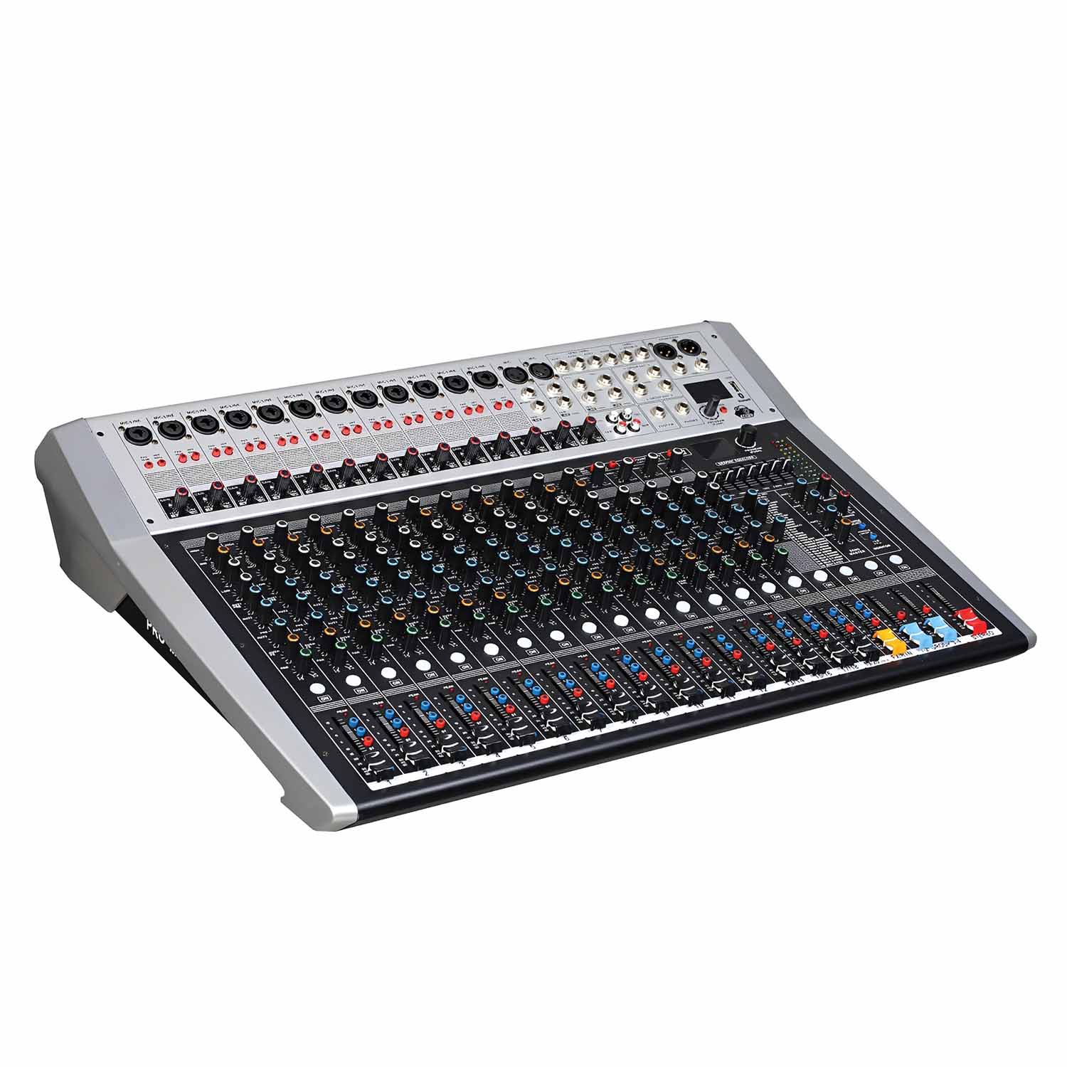 ELEGAUDIO LC-200i professional Class-D powered mixer view 2