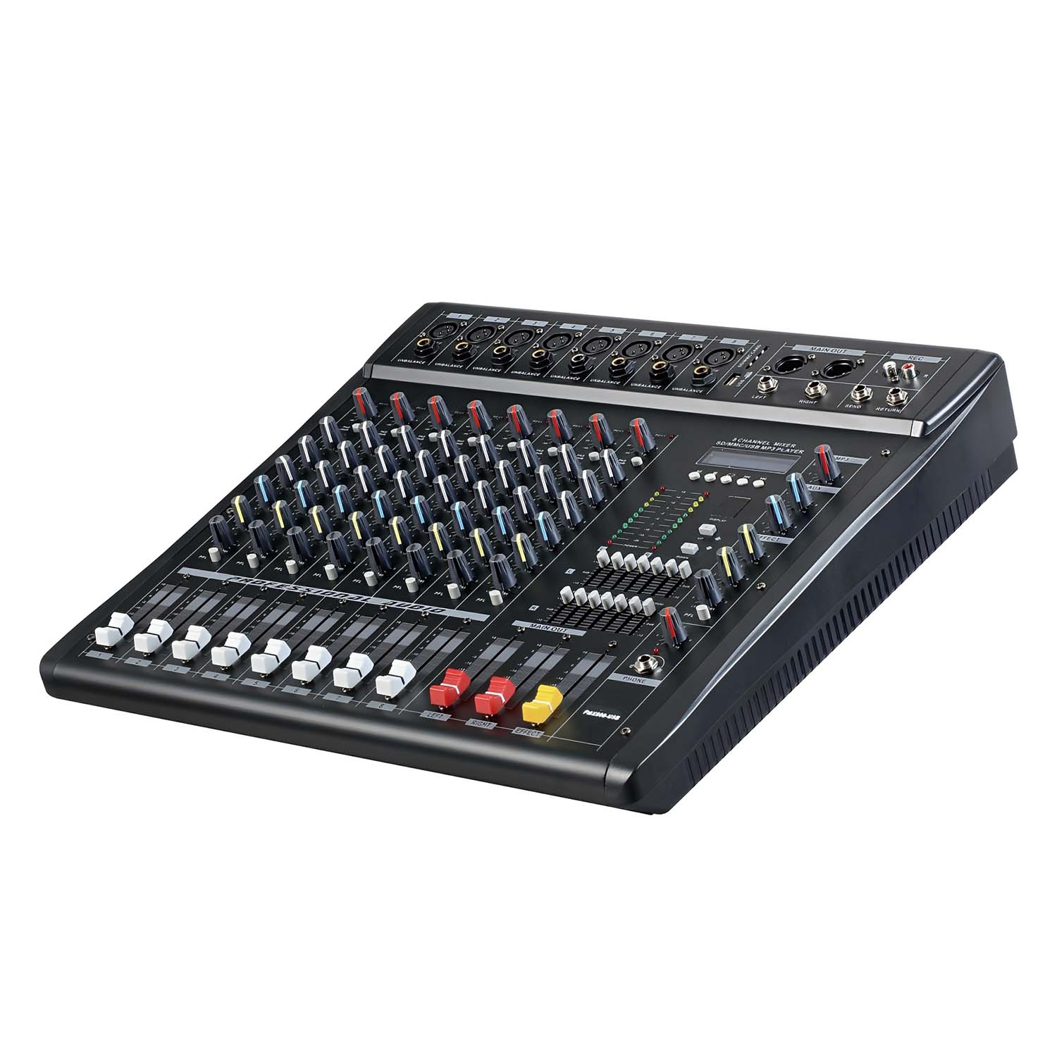 ELEGAUDIO PMX1608 16-channel powered mixing console view 2