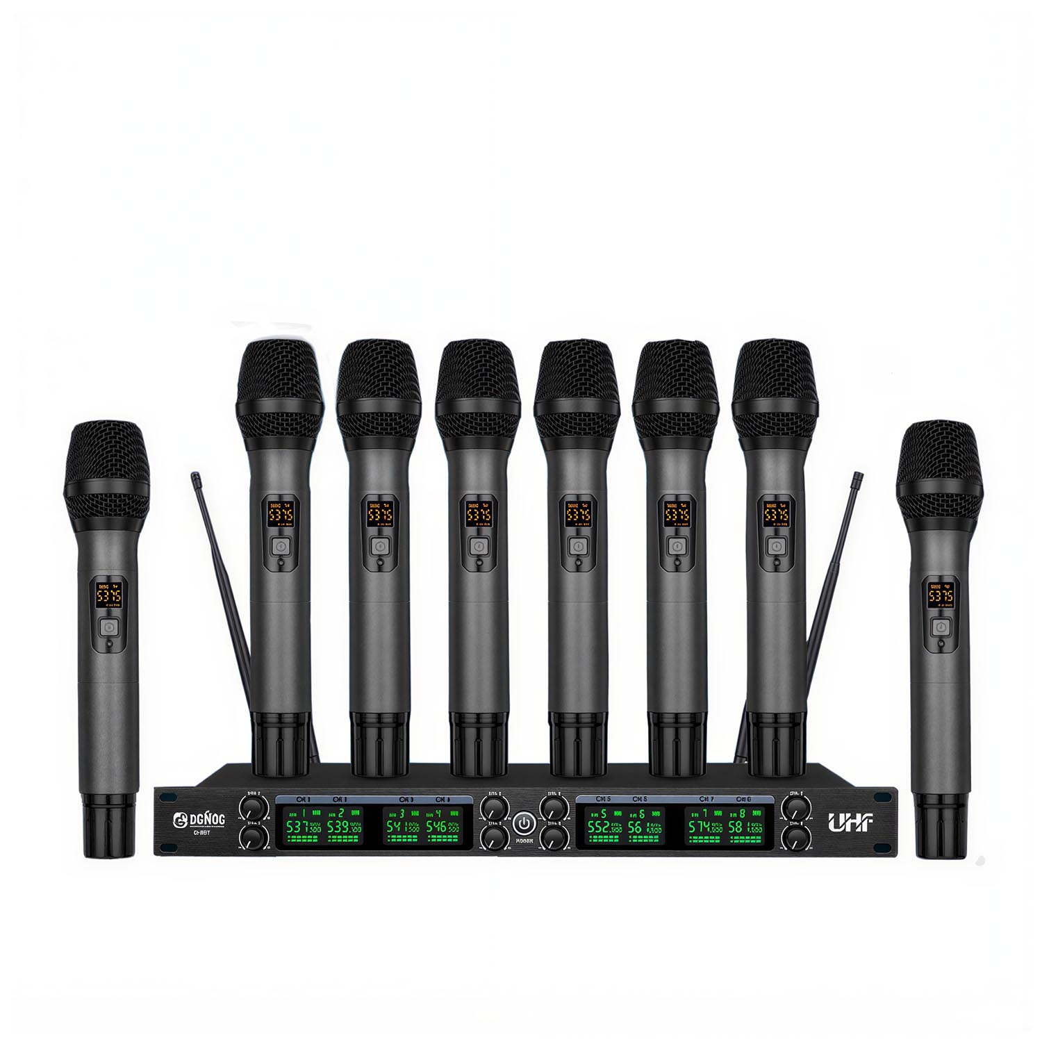 ELEGAUDIO U-801 eight-channel handheld uhf wireless microphone system