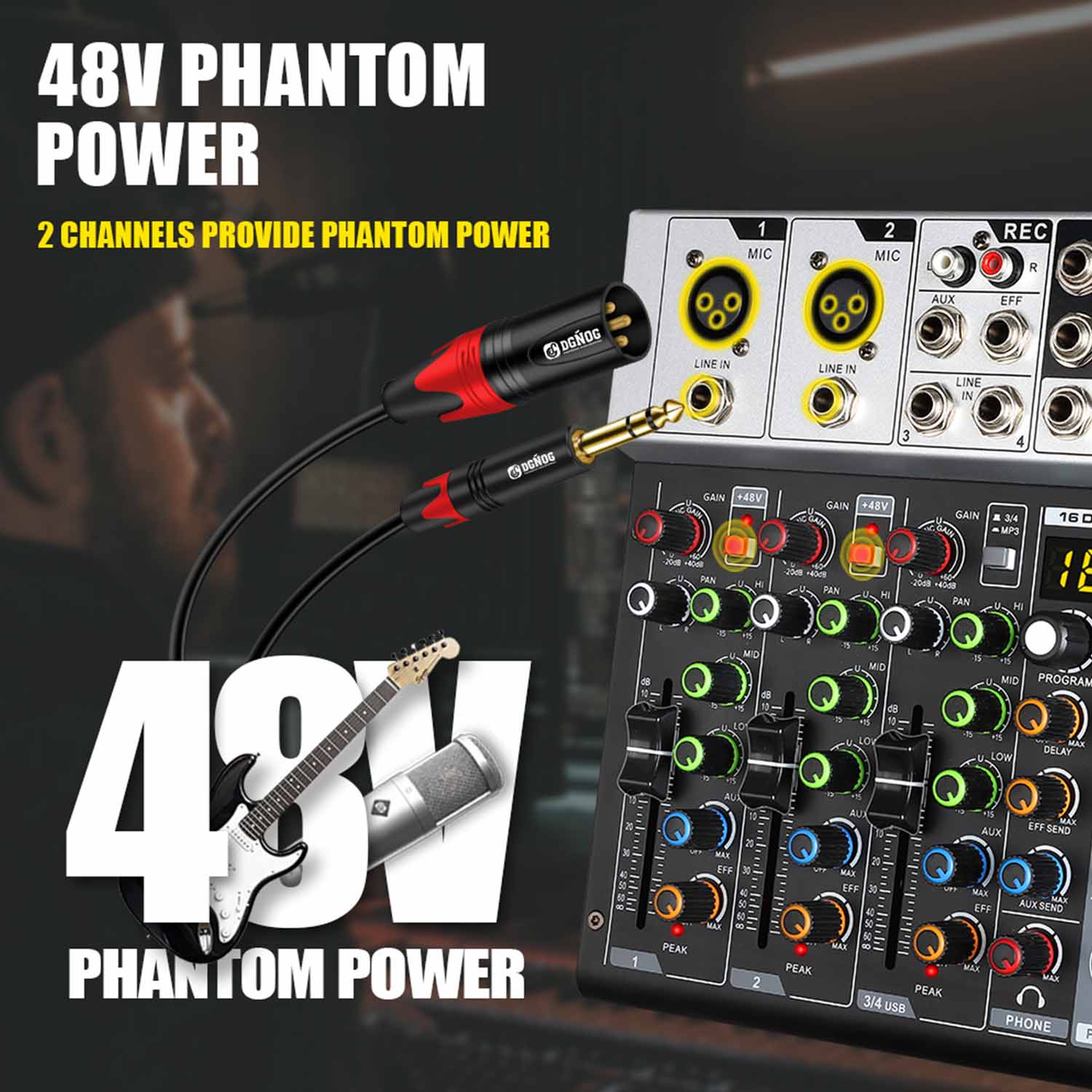 ELEGAUDIO UR04 4-channel USB Type-C audio mixer view 2