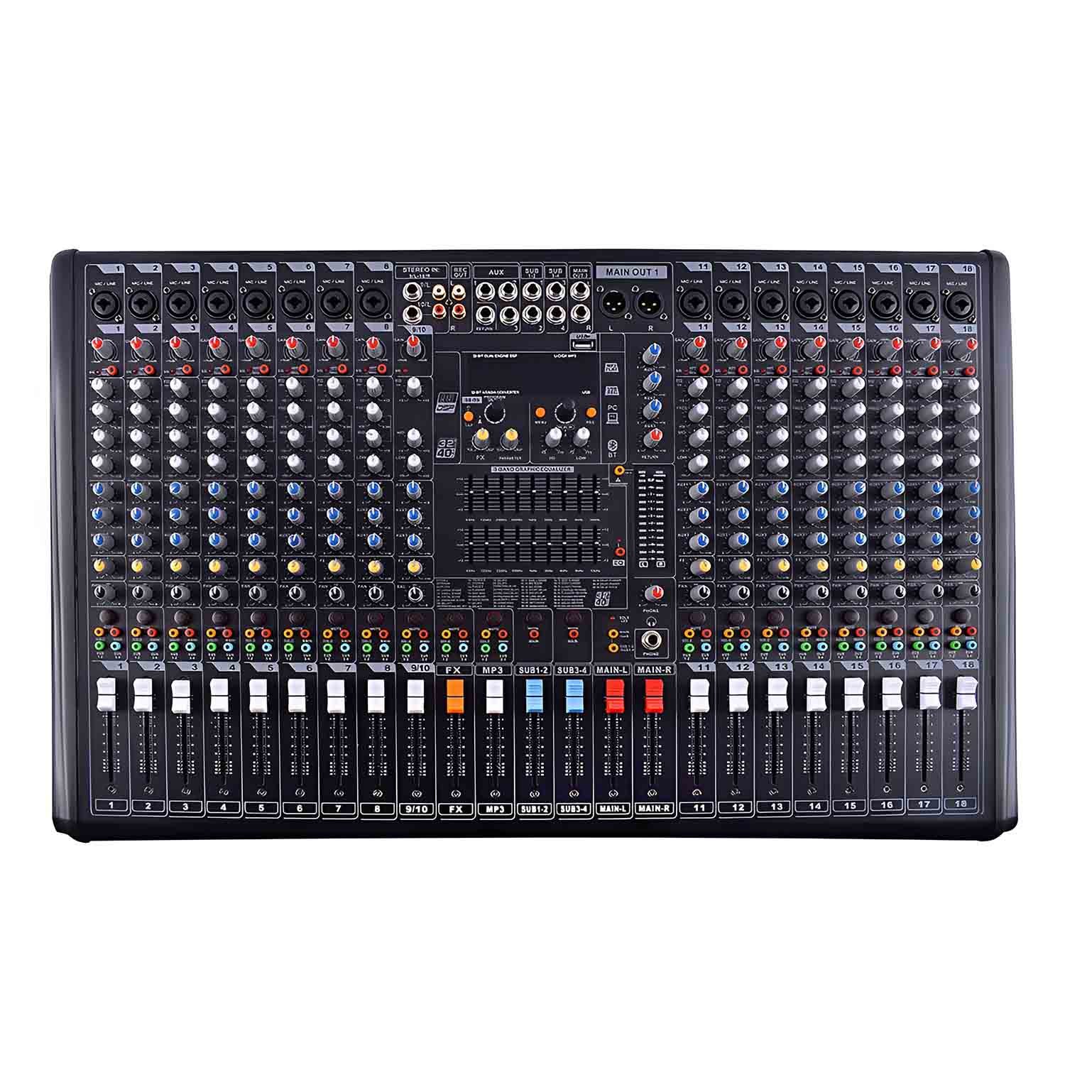 ELEGAUDIO MB1804FX 18-channel professional audio mixer view 1