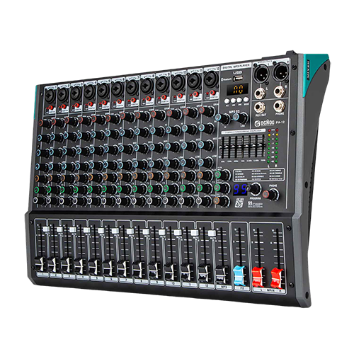 PA-12 12-Channel Professional Mixing Console