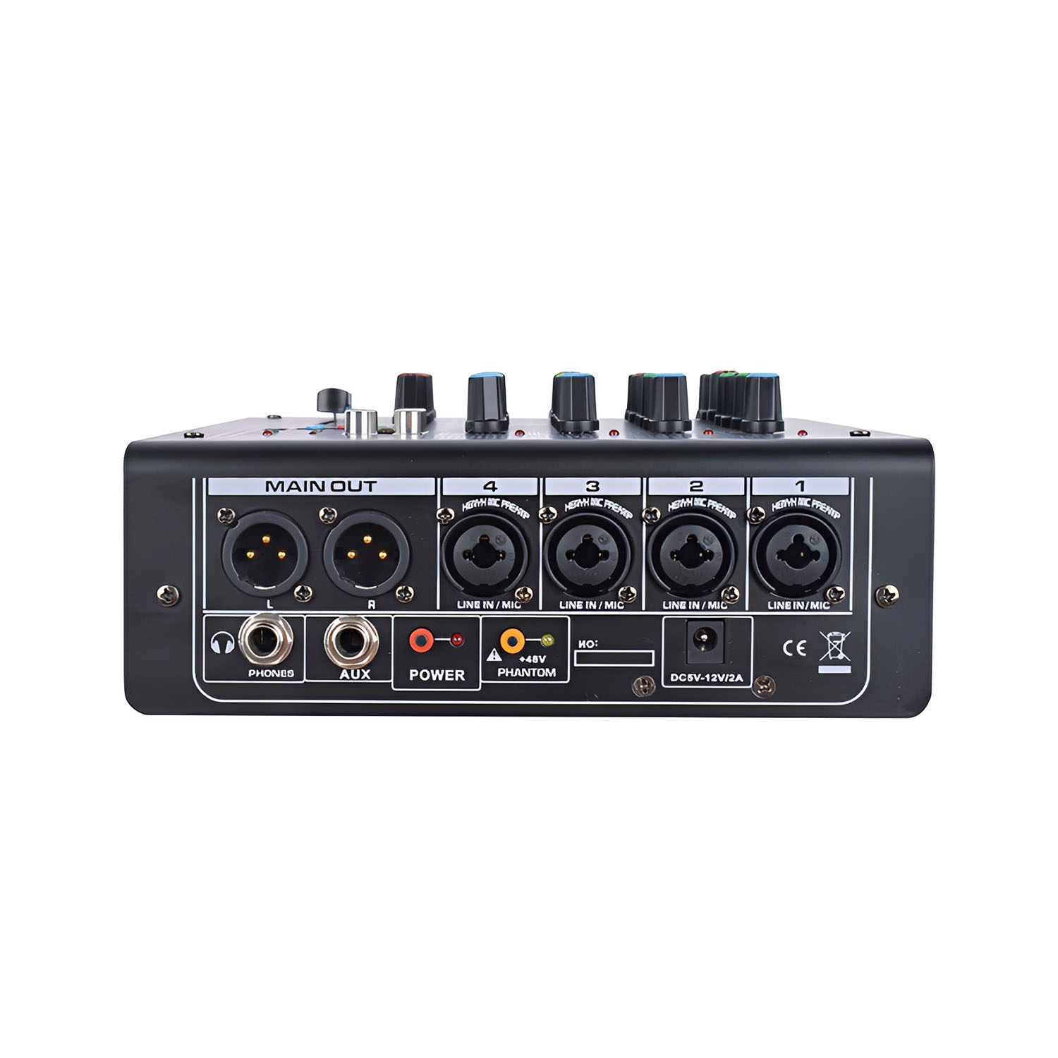 SL-4FX four channel professional mixing console view 3