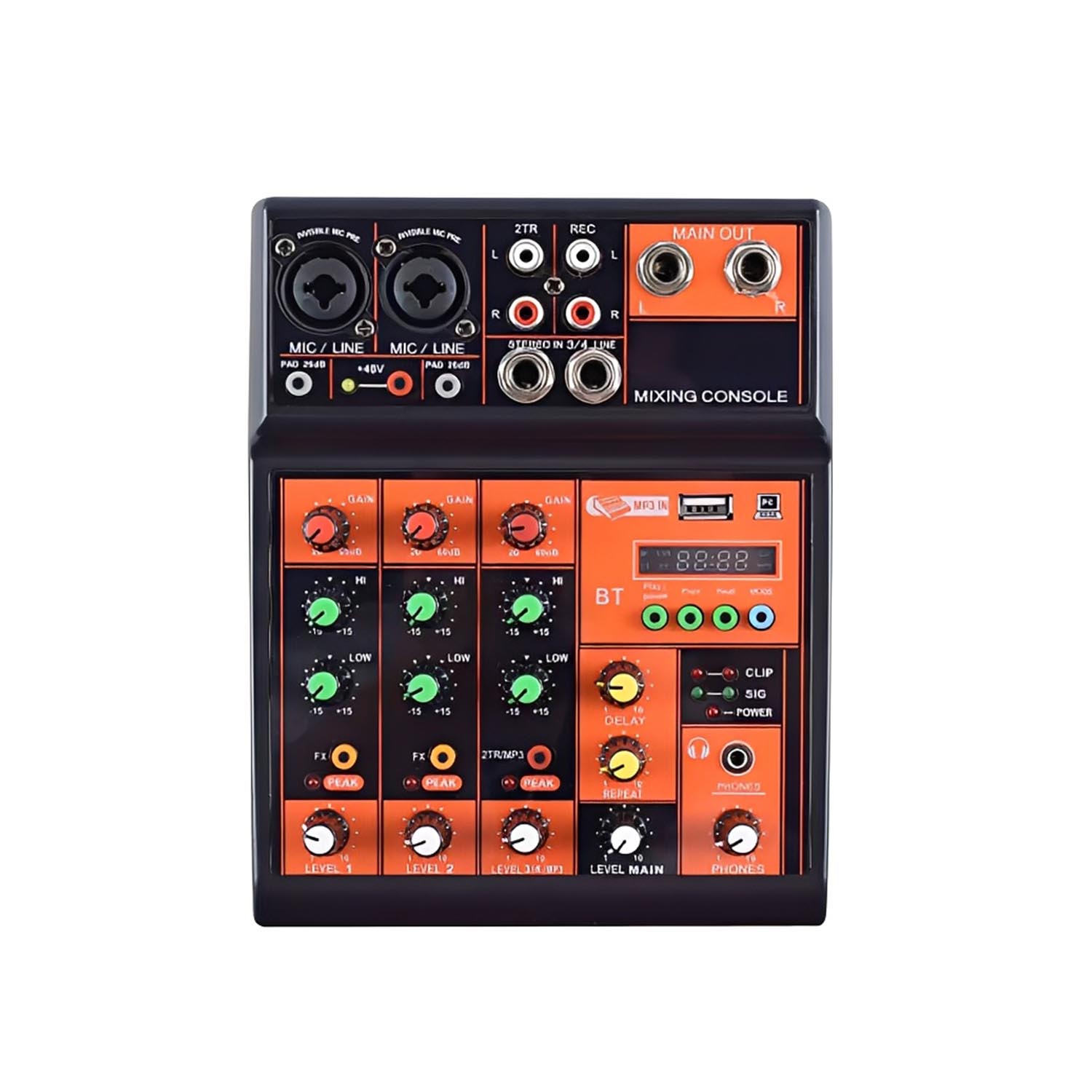 SK-4FX four channel professional mixing console view 1