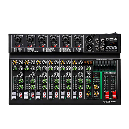 FT-06FX 6-Channel Professional Mixing Console