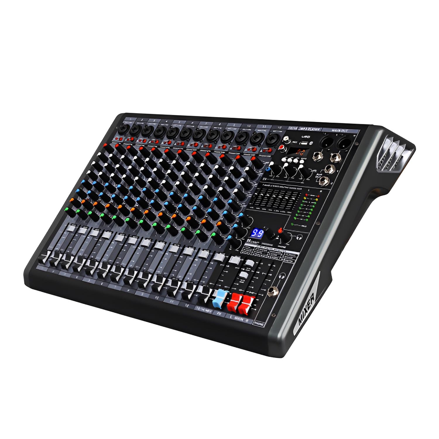 BP14 14 channel professional mixing console view 2