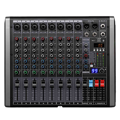 Q-8 8-Channel Professional Mixing Console