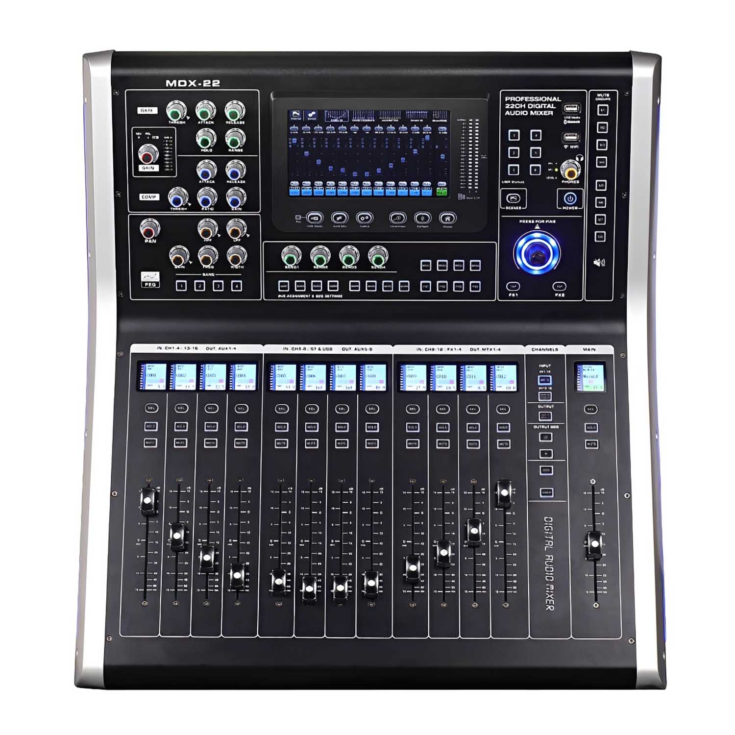 MDX22 22 channel professional digital mixer view 1