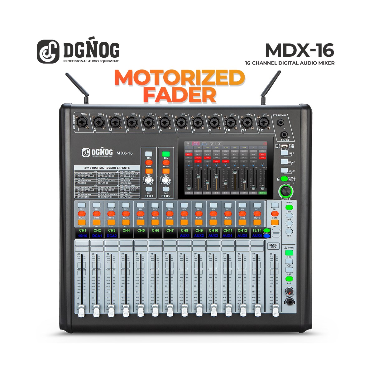 MDX-16 professional digital mixer view 1