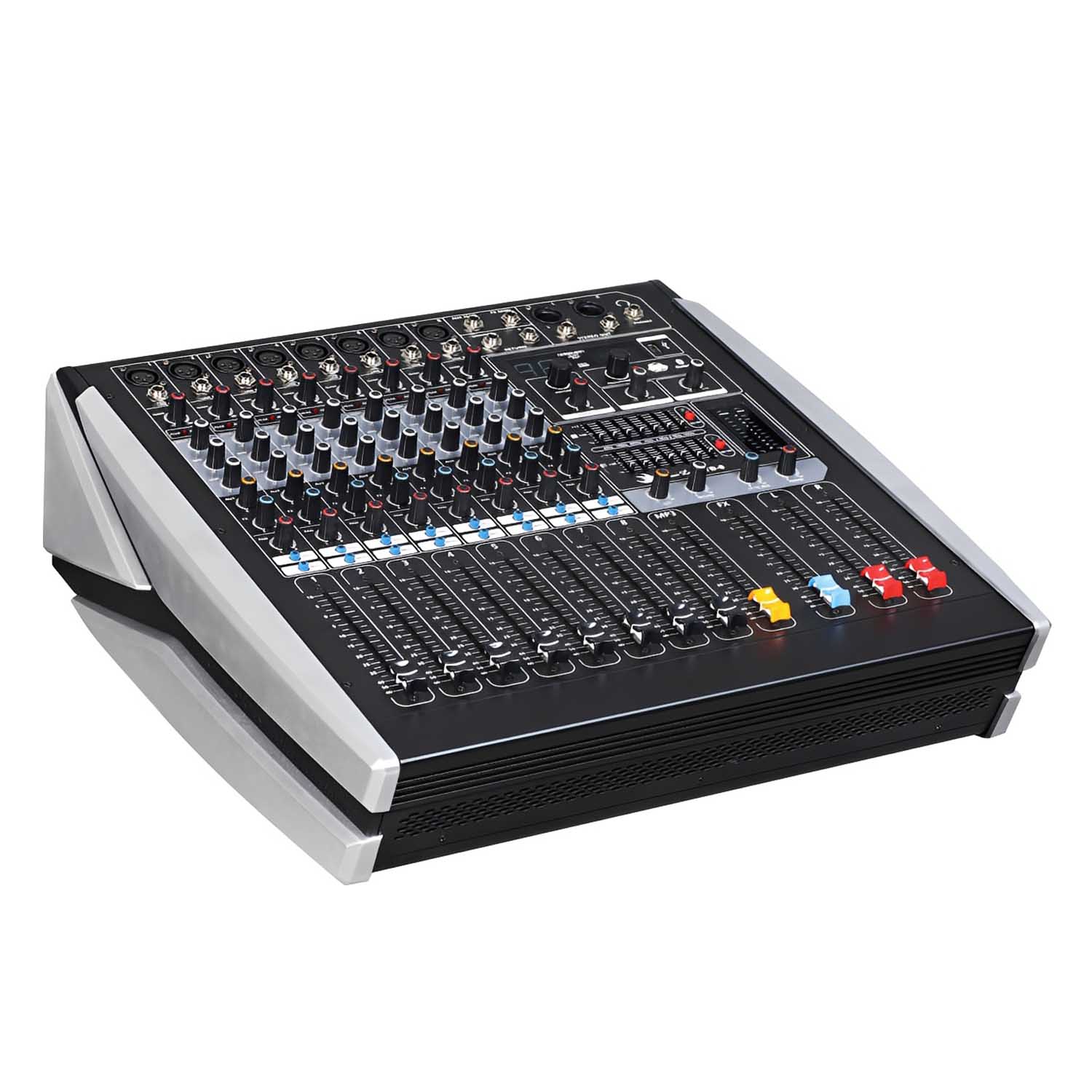 YD-12 professional powered mixing console view 3