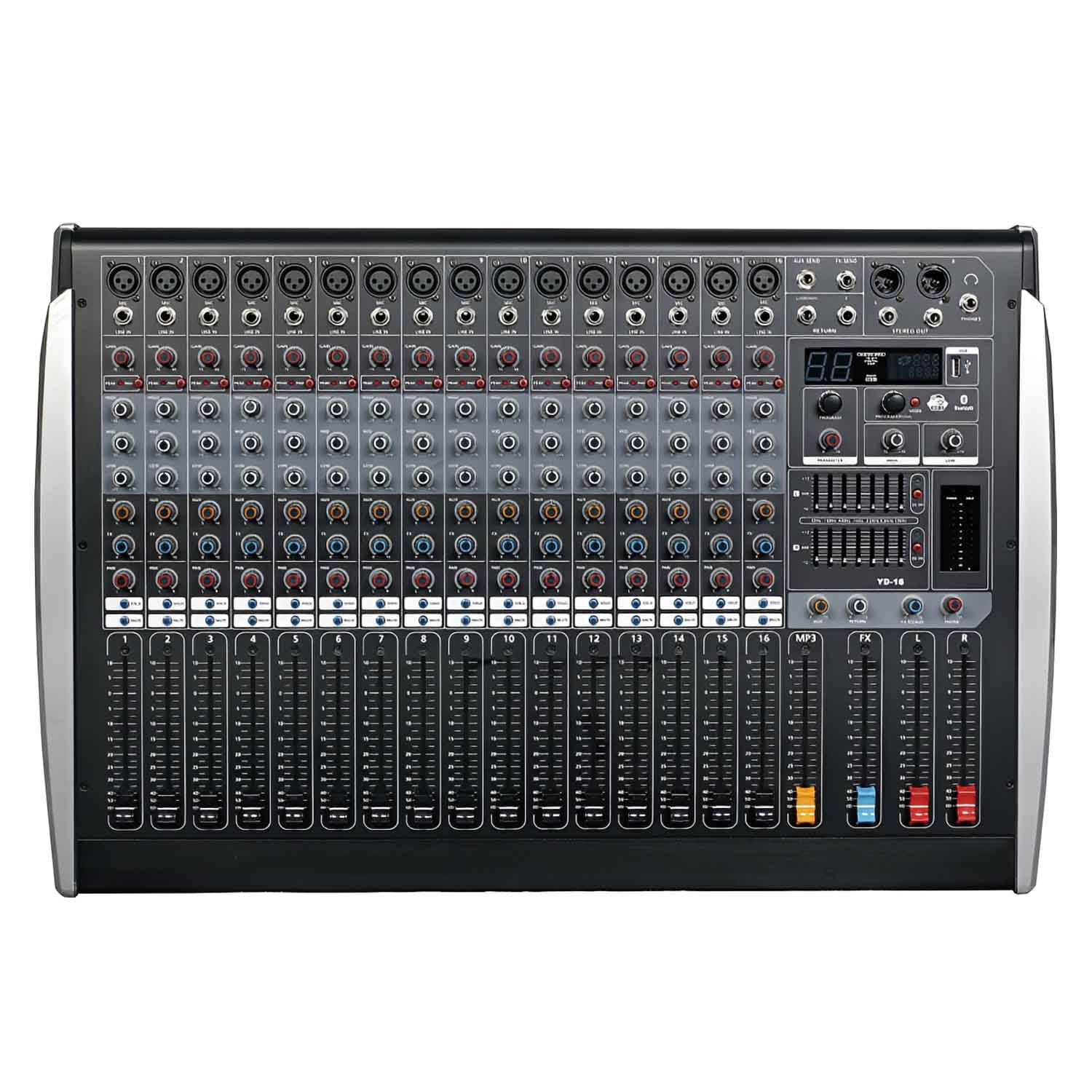 YD-12 professional powered mixing console view 2