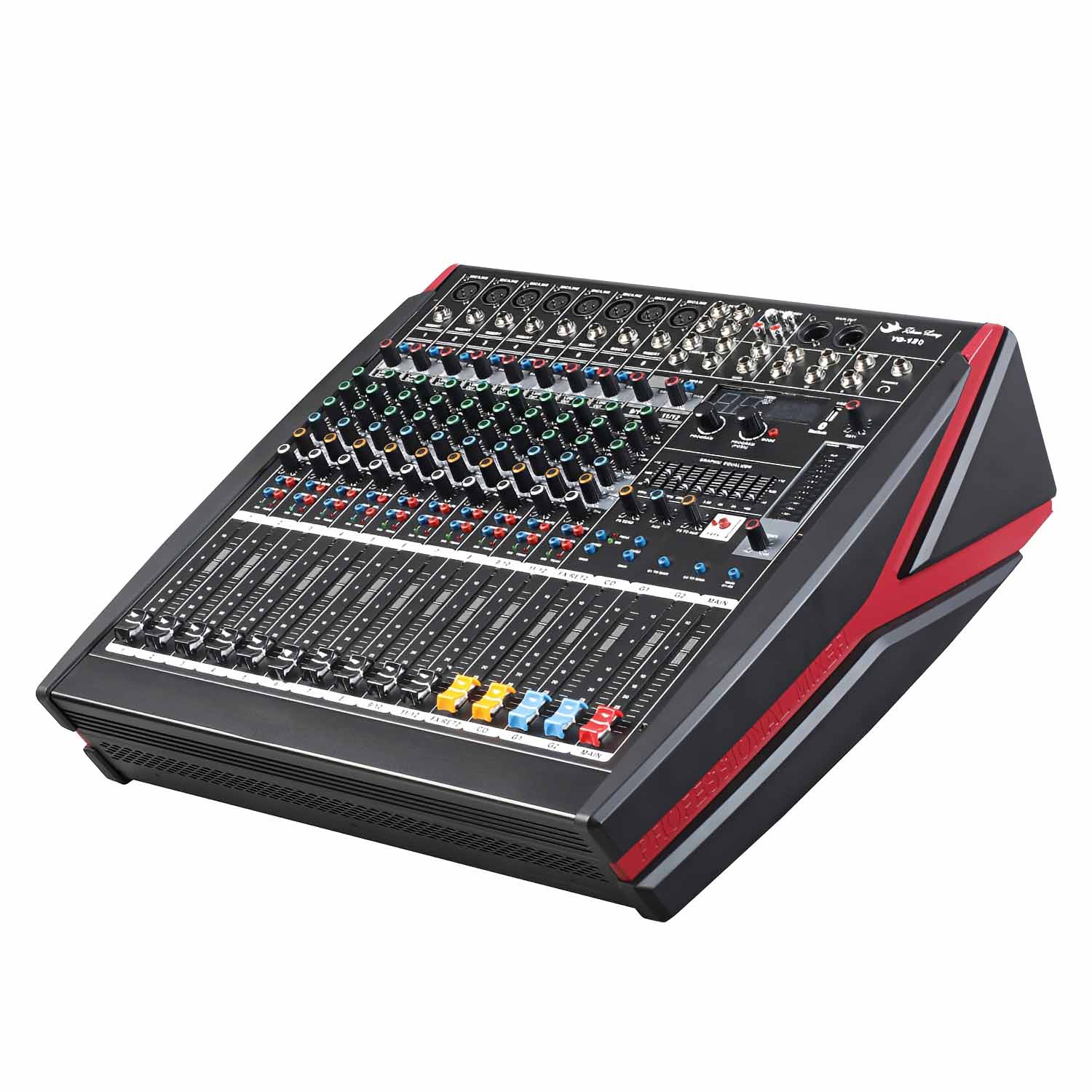 YG-160 professional powered mixing console view 2