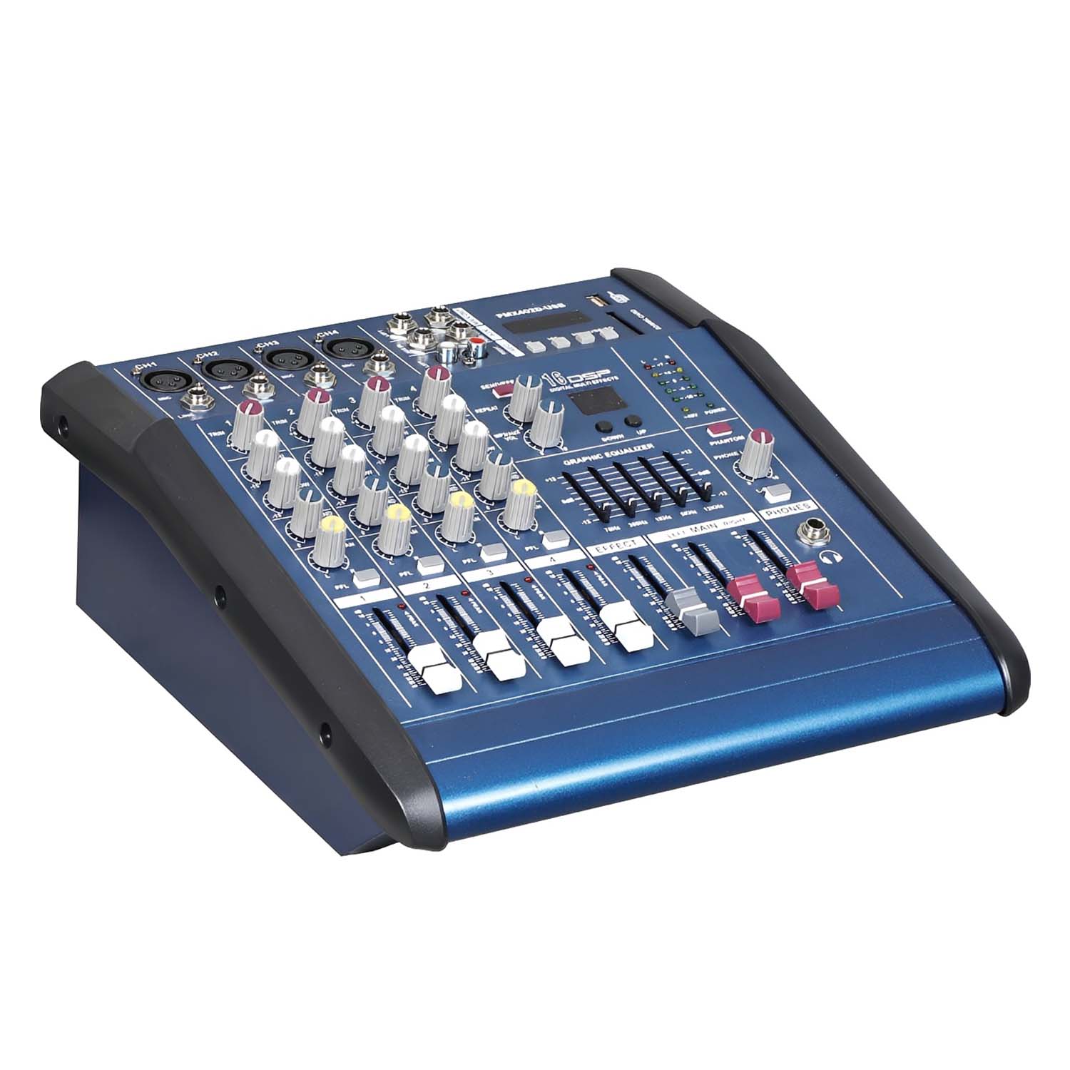 PMX-1202D professional powered mixing console view 2