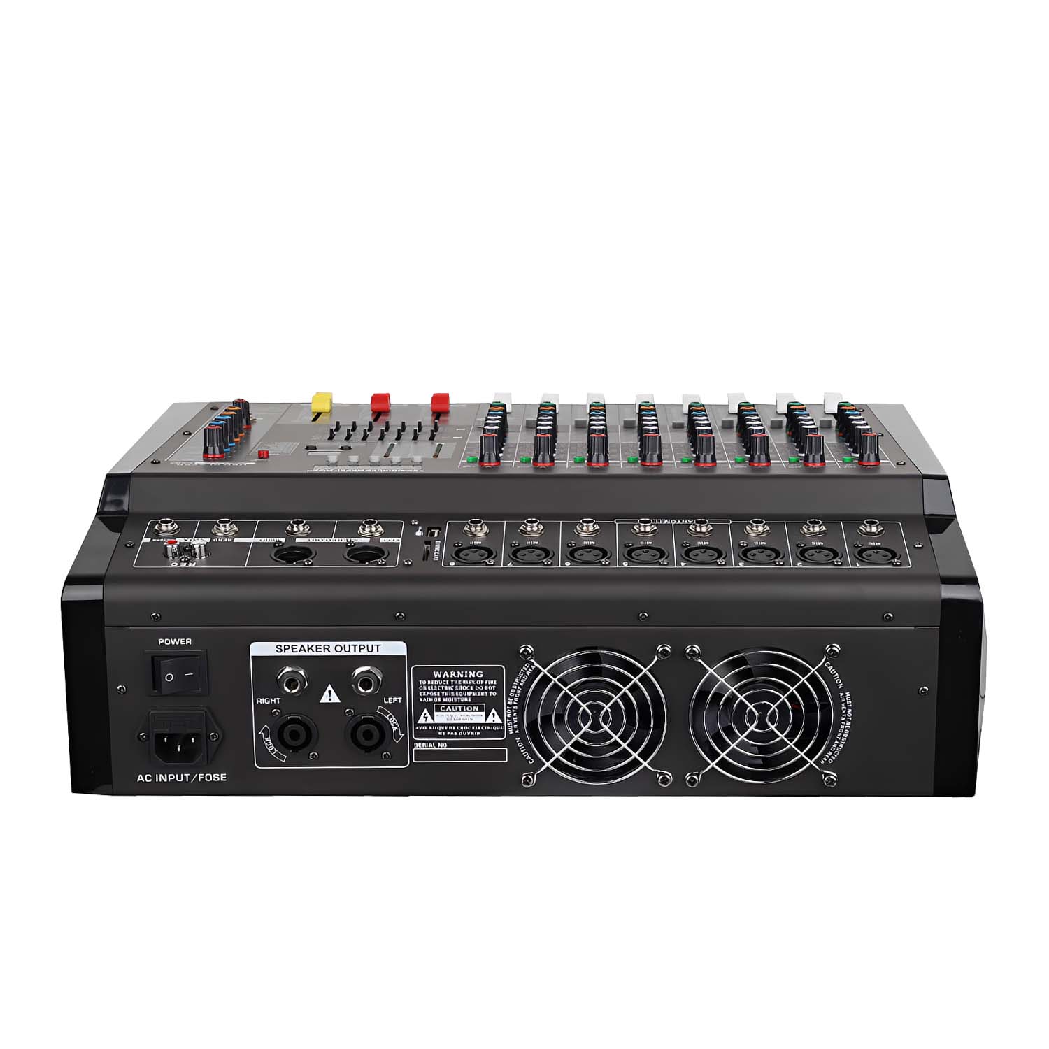 PMX-1208D professional powered mixing console view 3