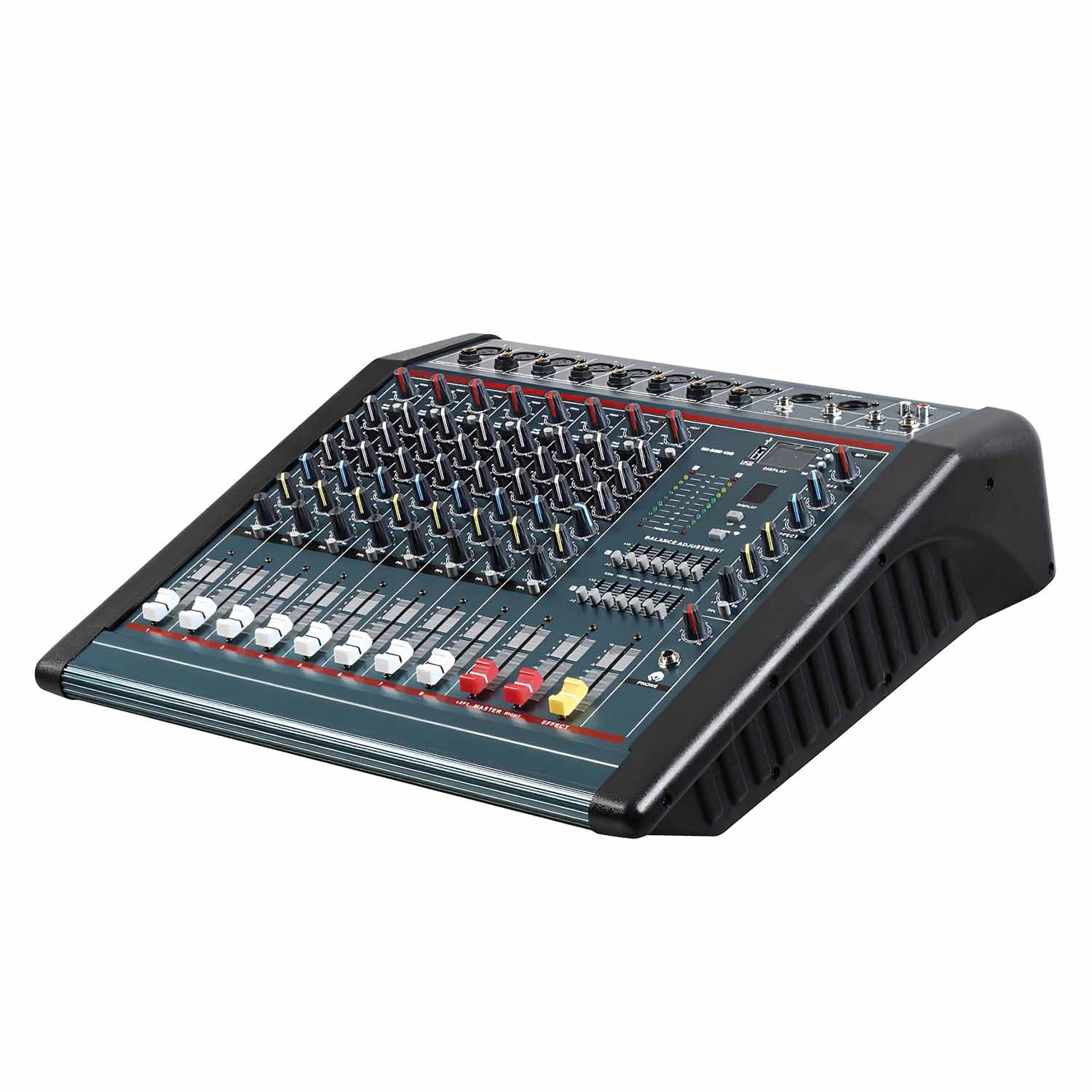 MX-1608D professional powered mixing console view 2