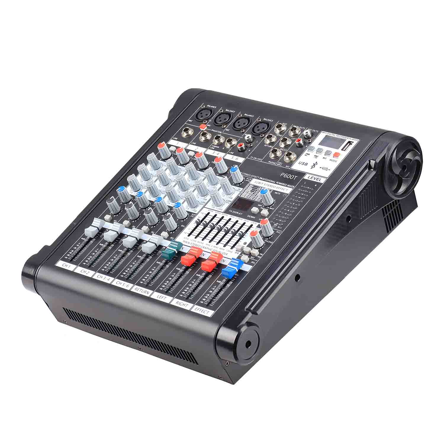 P600T professional powered audio mixer view 2