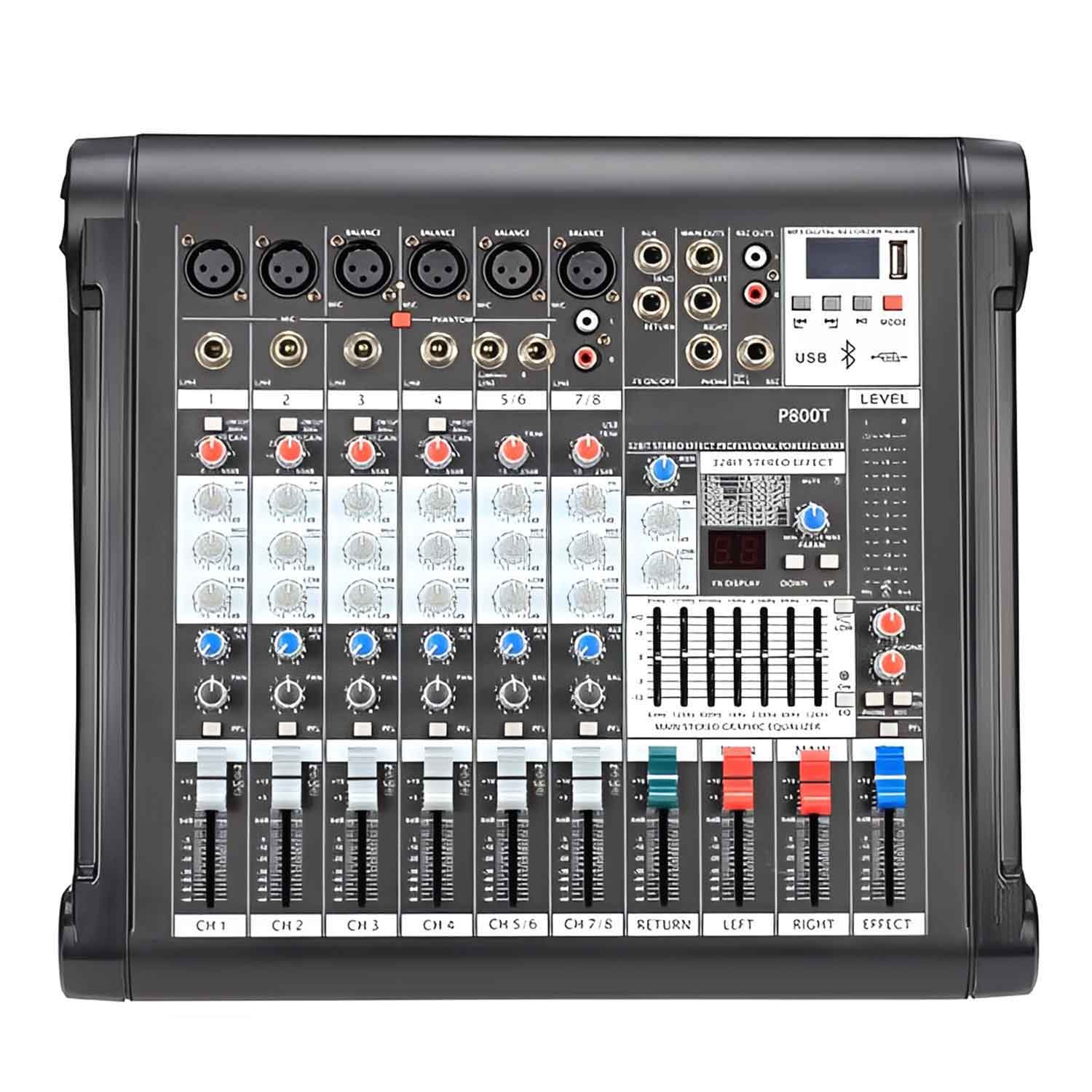 P800T professional powered audio mixer view 1