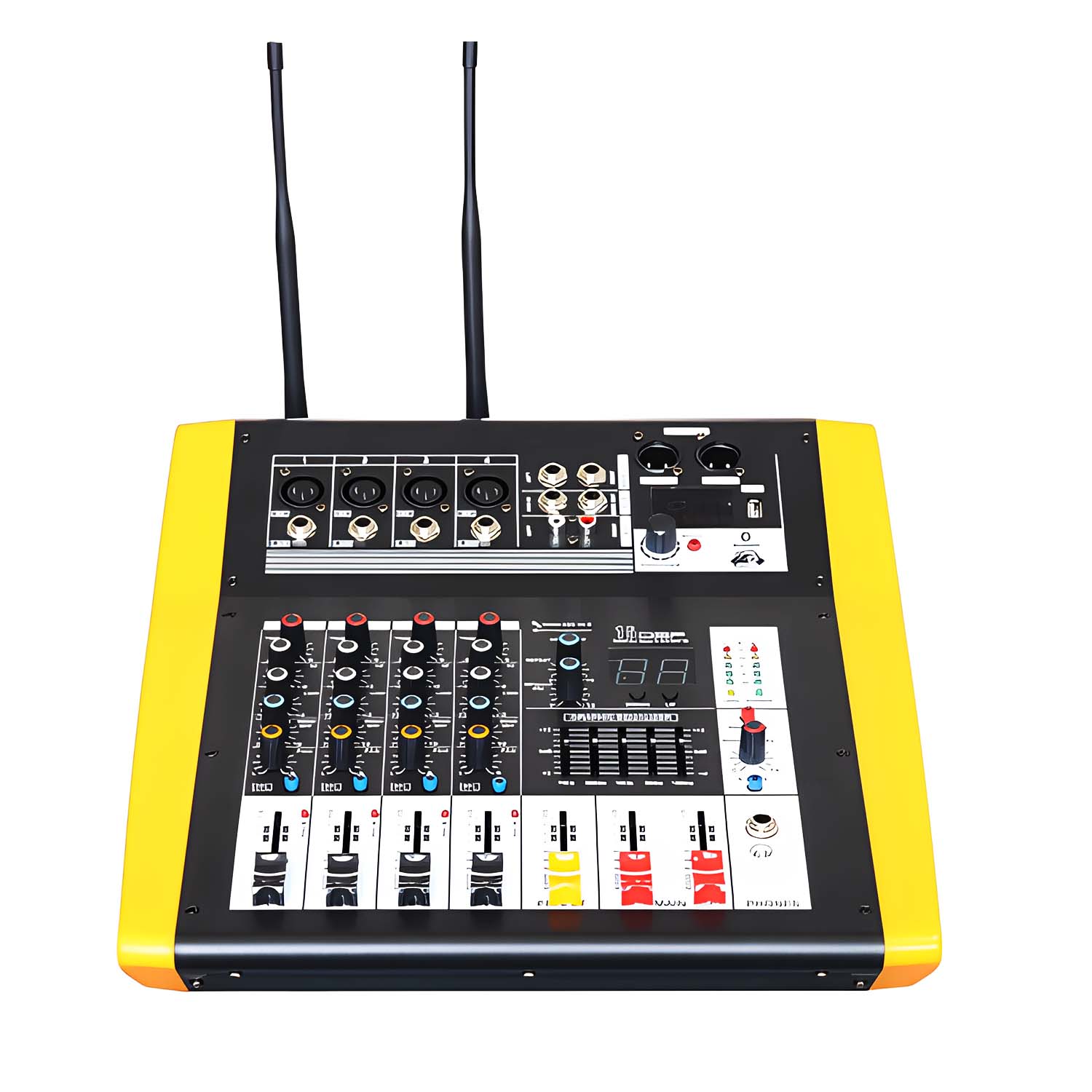 LA-4 dual channel UHF wireless microphone system view 1