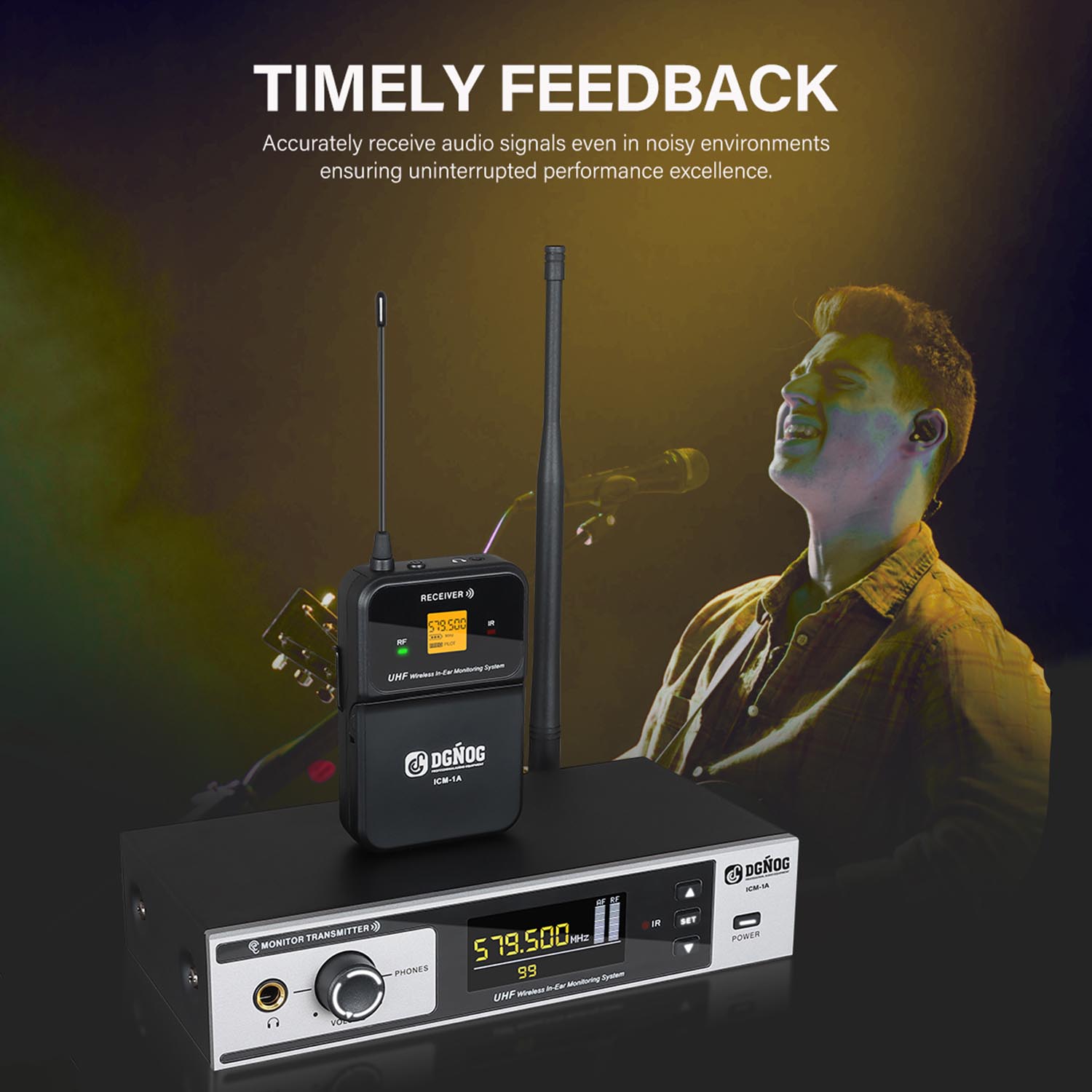 ICM-1A wireless in ear monitoring system view 4