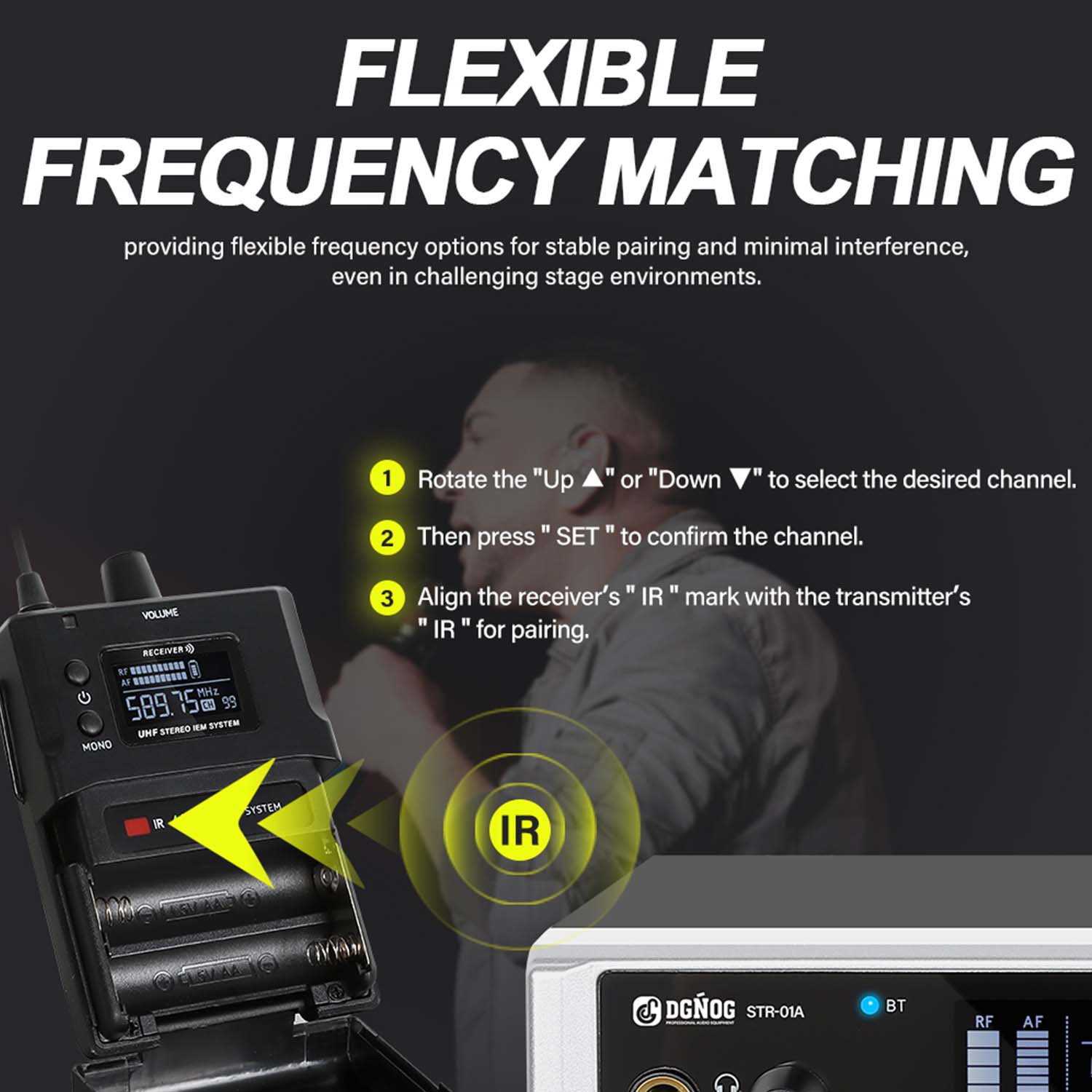 STR-01A wireless in ear monitoring system view 4