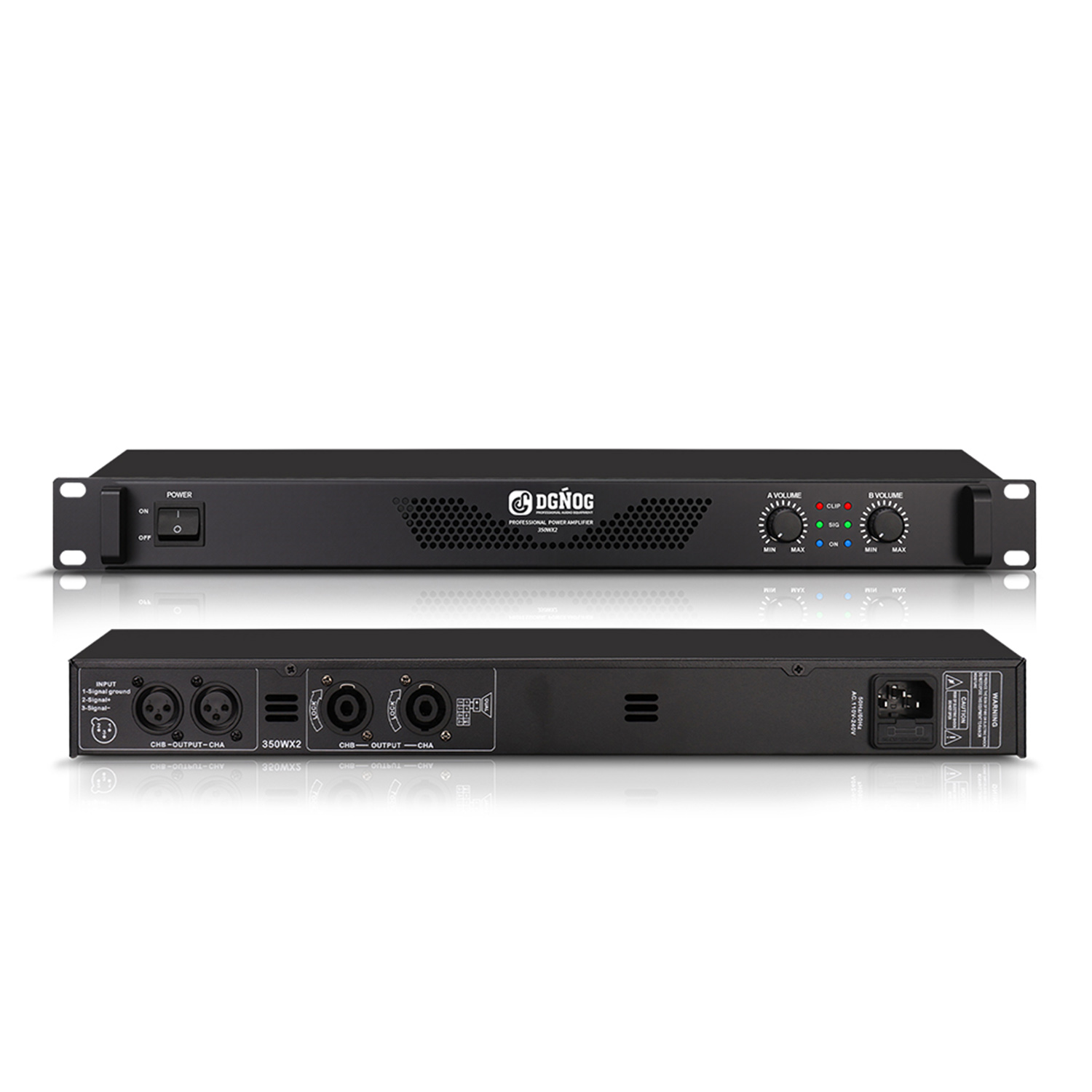 DA2200 2 channel digital power amplifier view 1