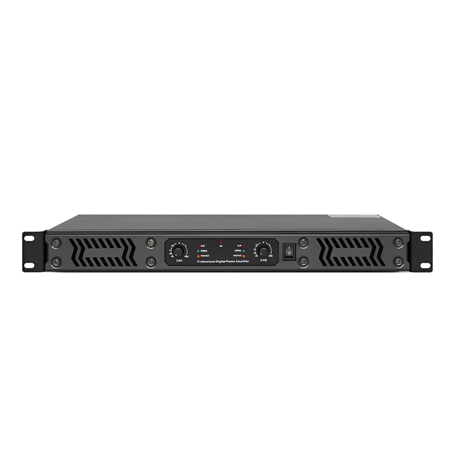 DA-250 four channel digital power amplifier view 1