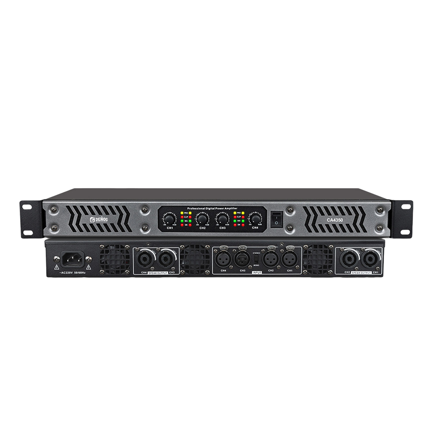CA4350 four channel digital power amplifier view 1